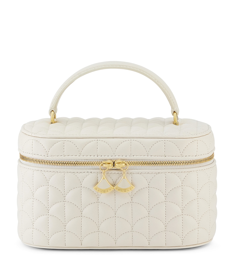 Bvlgari Leather Divas Dream Vanity Case Bag White