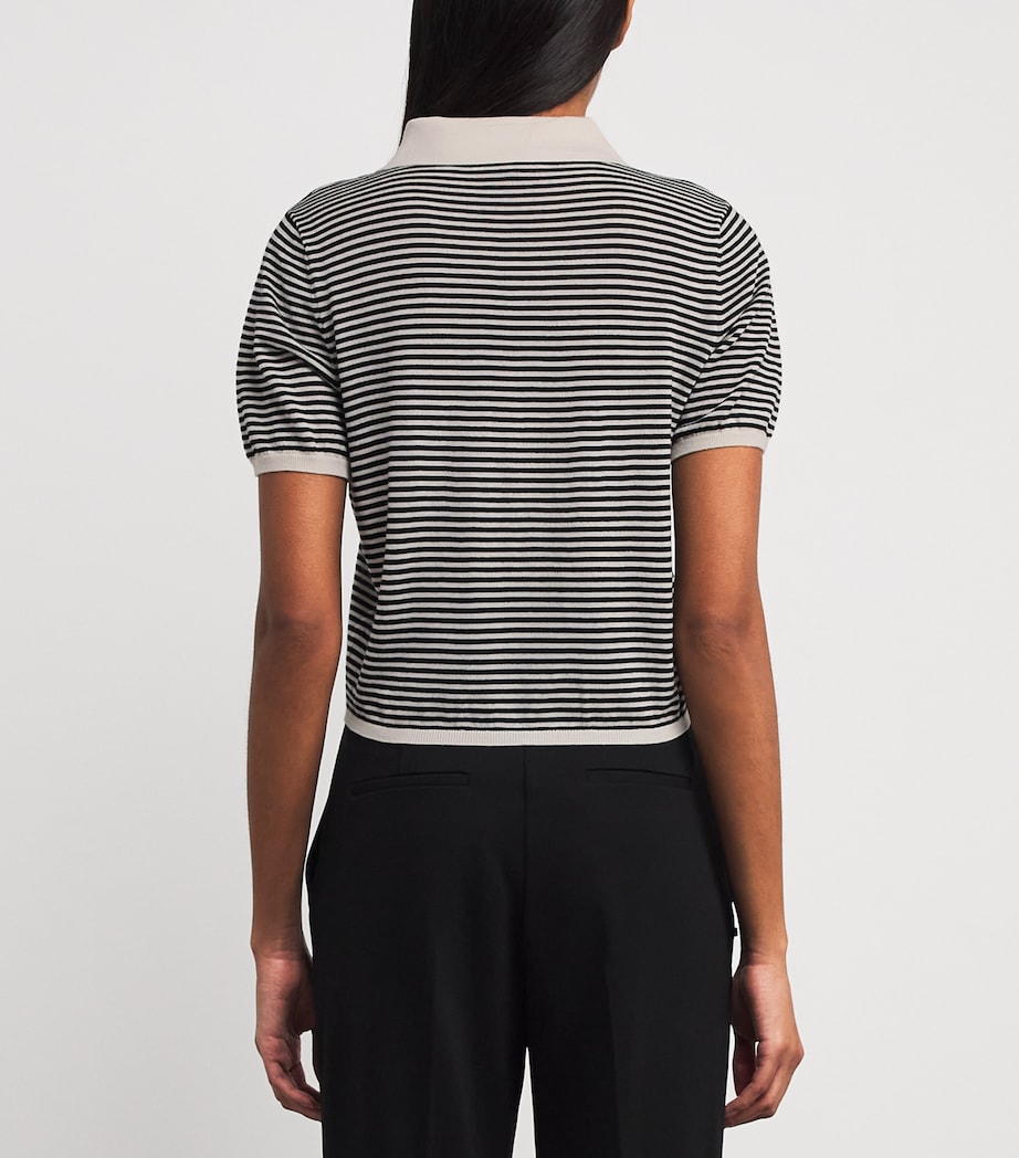 The Smart Polo Top CREAM MULTI Image 4