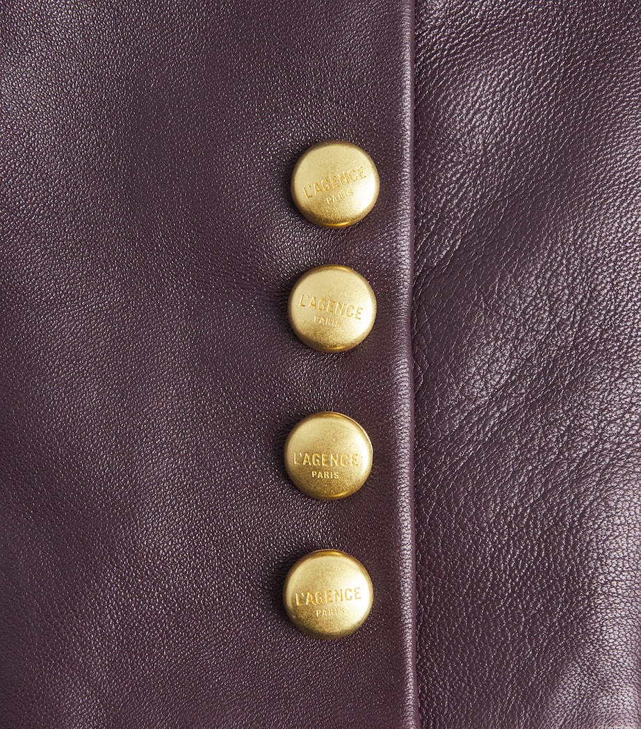 Leather Tora Mini Dress DMLB DARK MALBEC Image 5