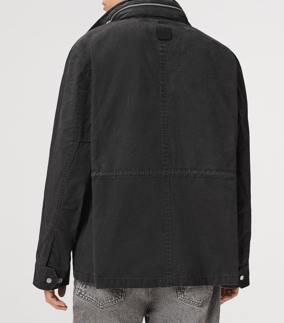 AllSaints Mens Organic Cotton Valen Jacket Washed Black Image 5