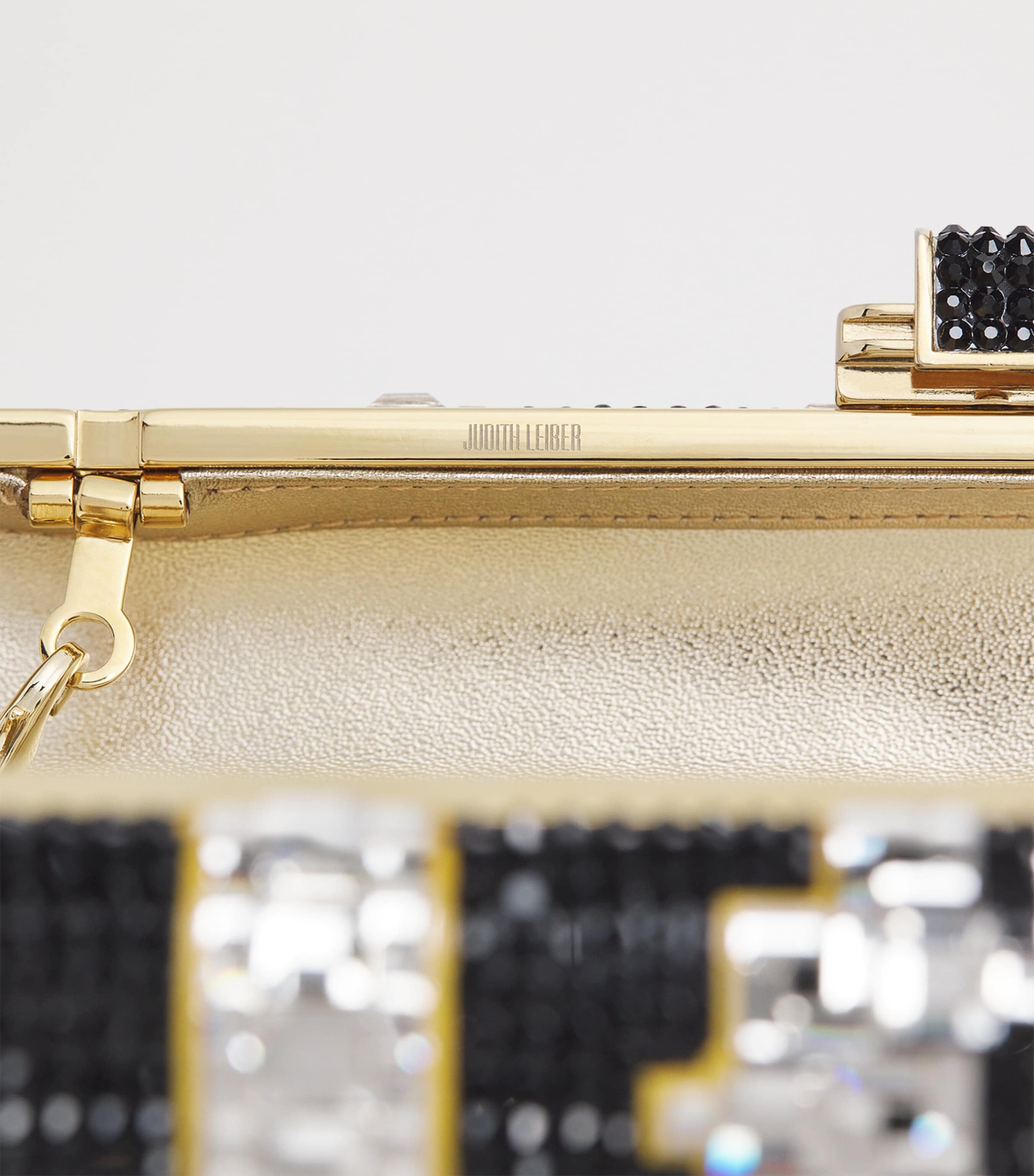 Crystal Lattice Slim Slide Clutch Bag CJTMT SILVER JET MLT Image 4