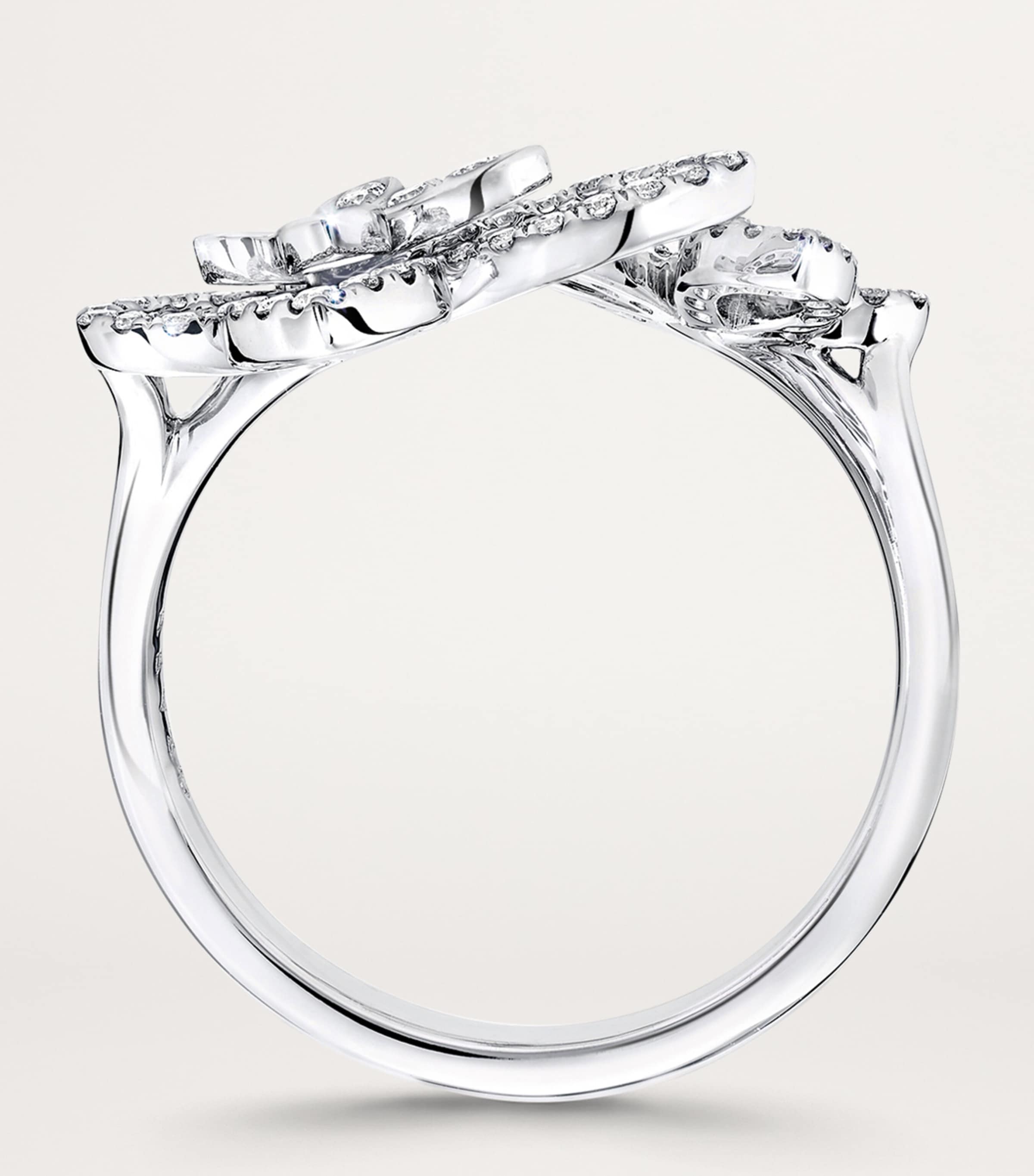 White Gold and Diamond Butterfly Ring WHITE GOLD Image 4