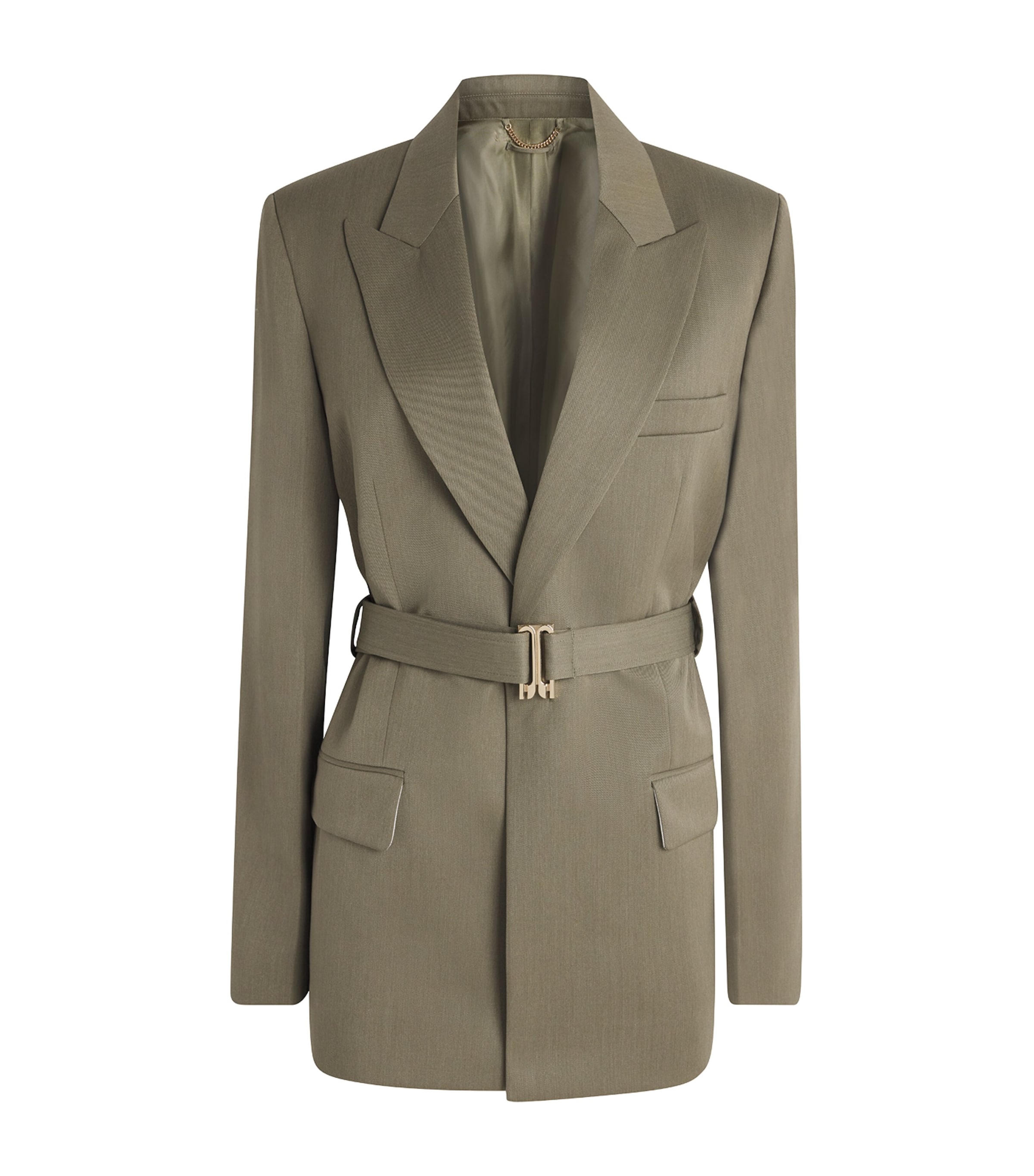Melange Wool Belted Blazer 9639 SAGE MELANGE Image 1