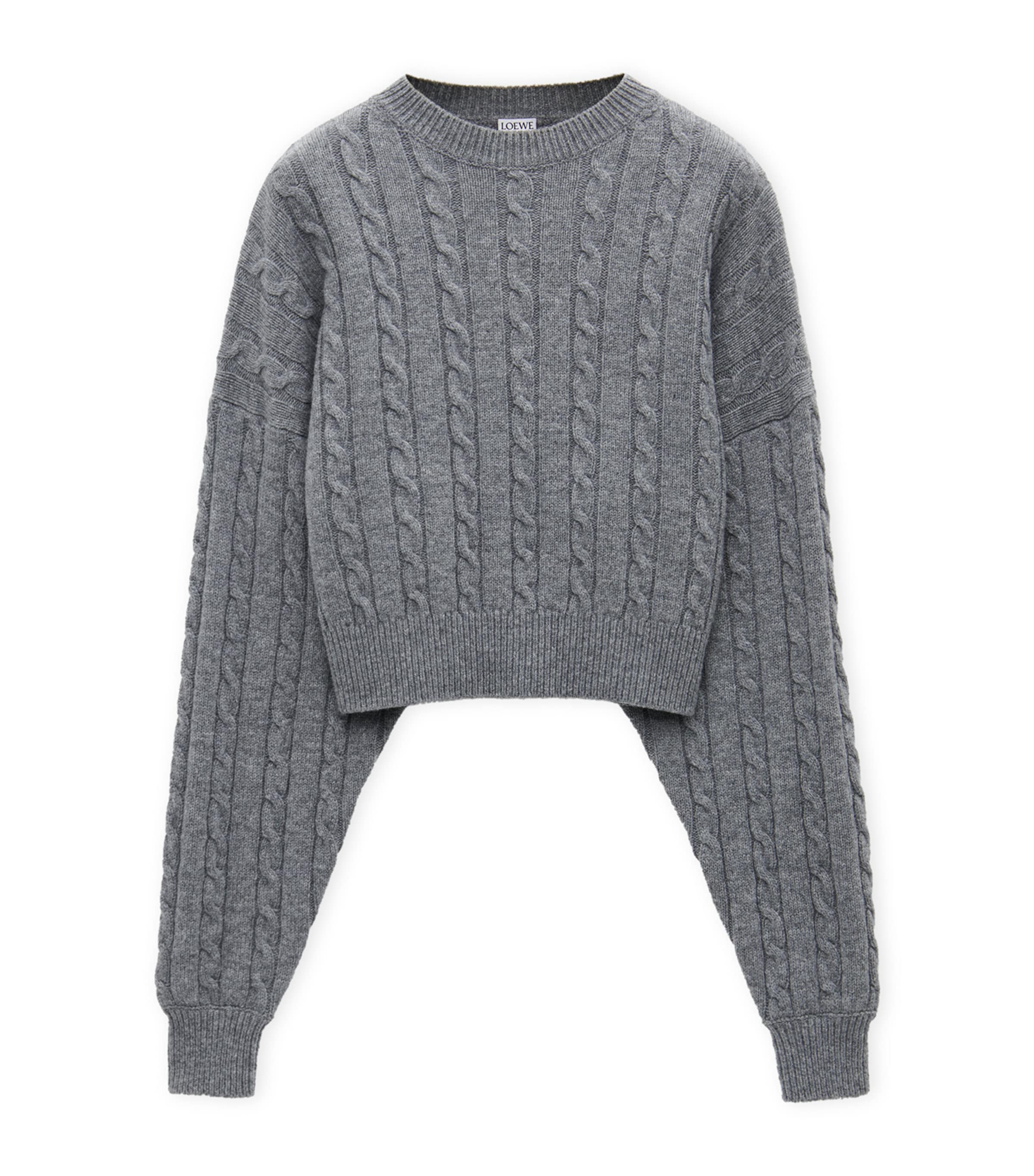 LOEWE WOOL CABLE-KNIT SWEATER 