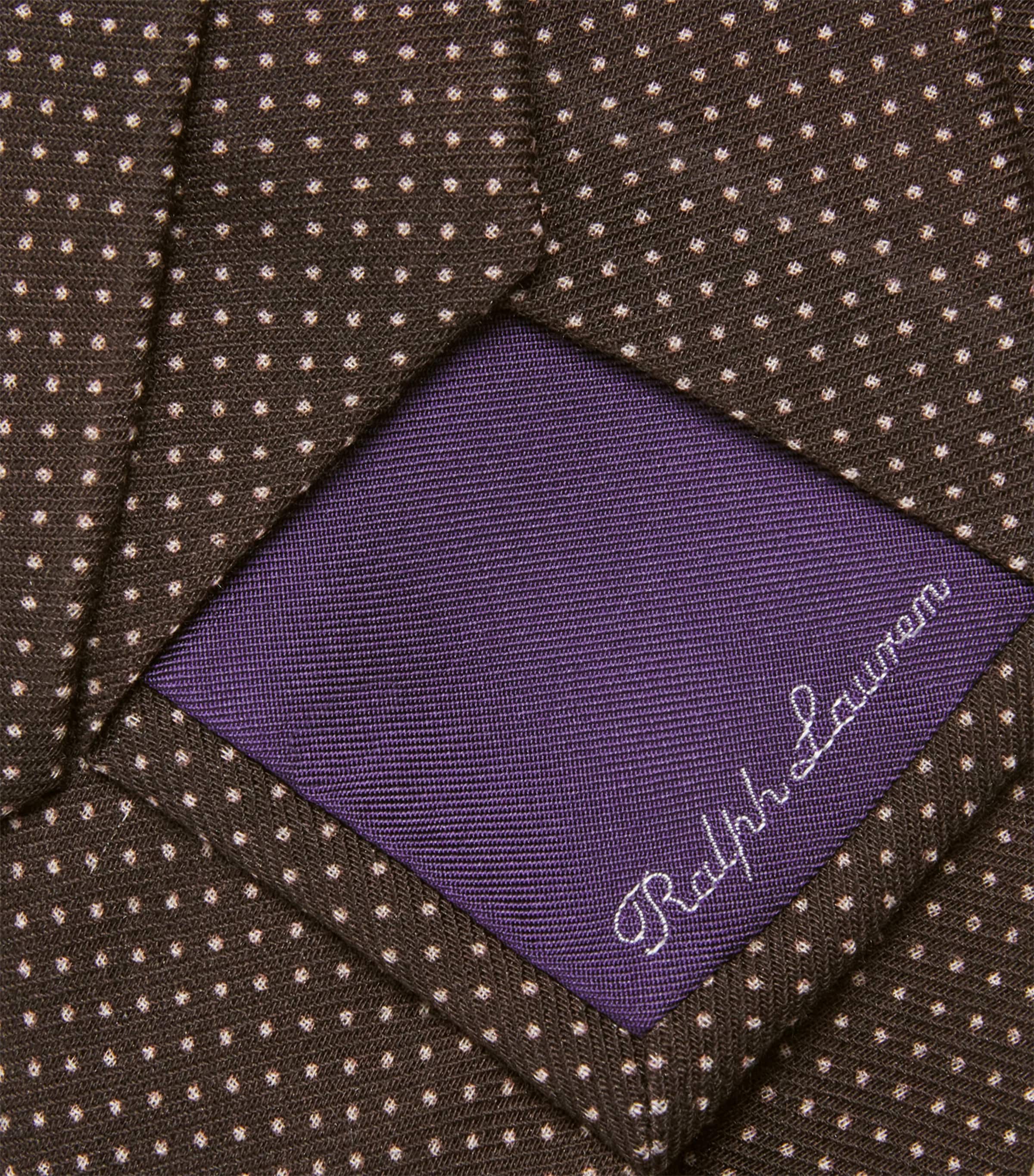 Cashmere-Silk Polka-Dot Tie BROWN Image 3