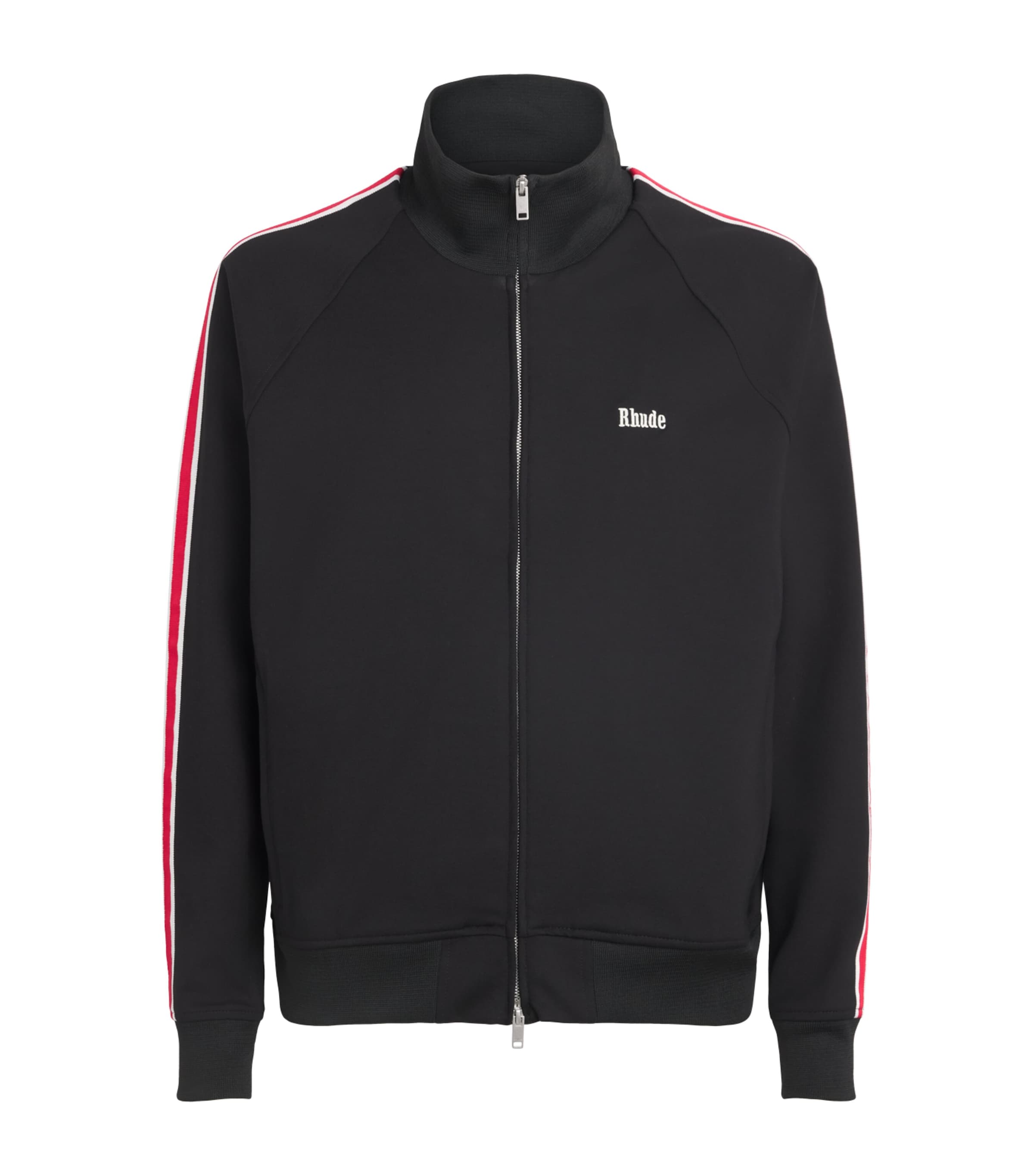 Rhude Mens Hamptons Track Jacket Blk/wht/red Image 1