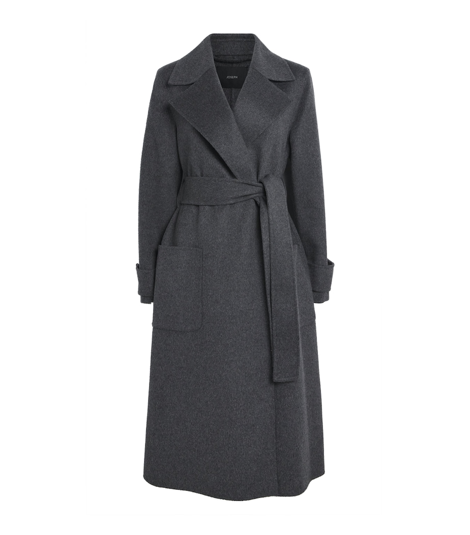 Double-Faced Wool-Cashmere Costa Coat SMOKE Image 1