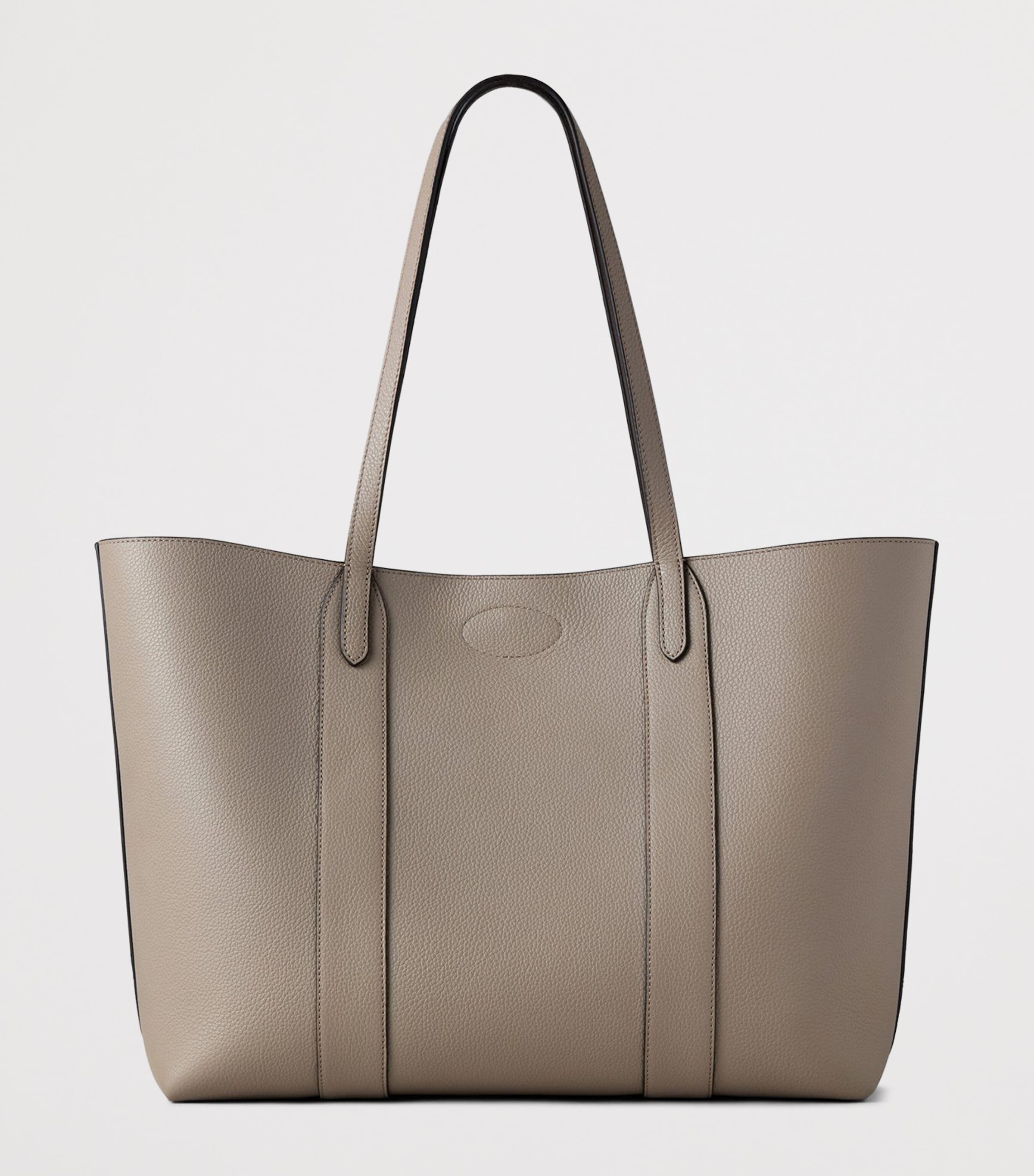Small Leather Bayswater Tote Bag CASHMERE TAUPE Image 3