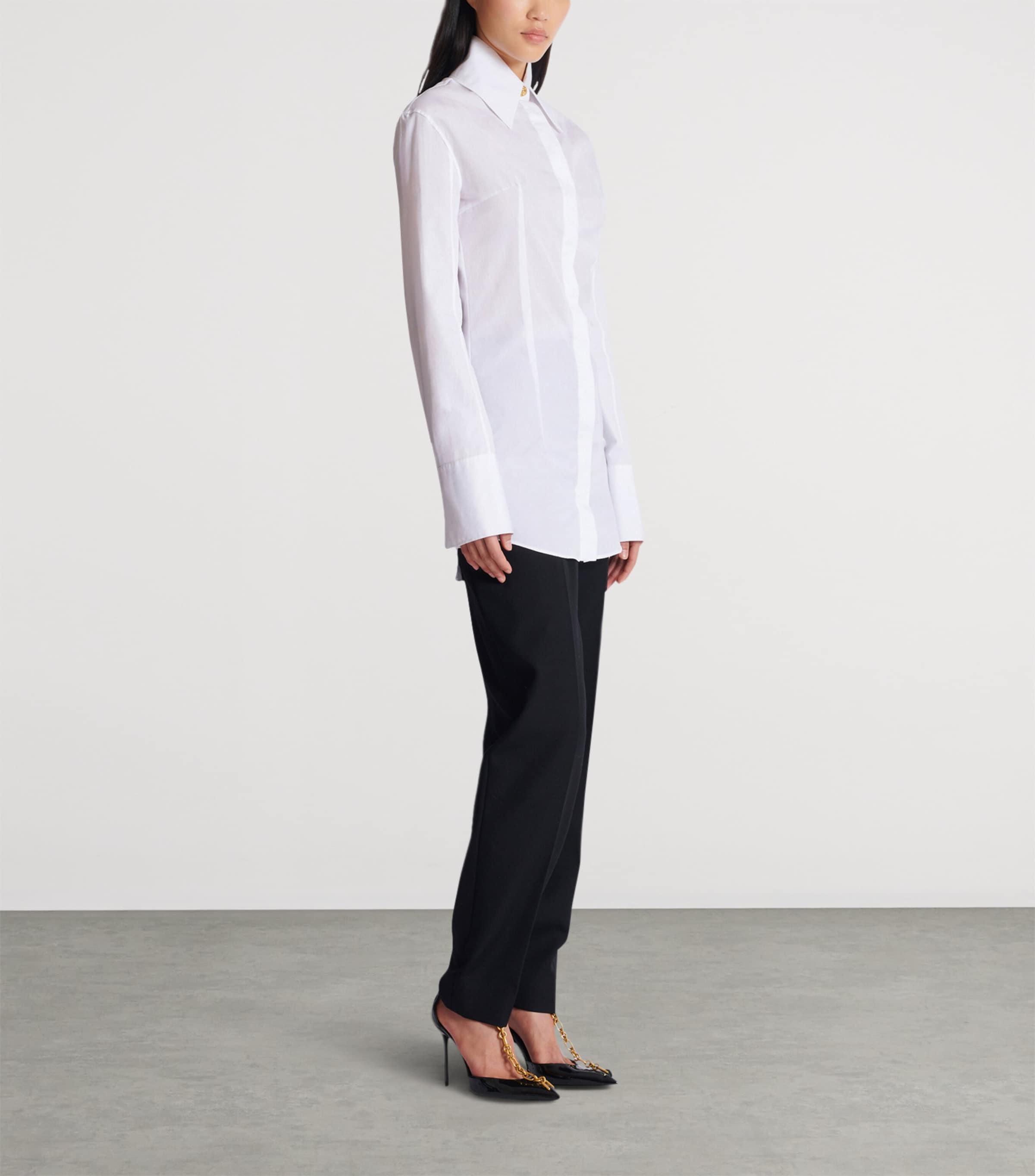 Cotton Poplin Shirt 0FB BLANC OPTIQUE Image 2