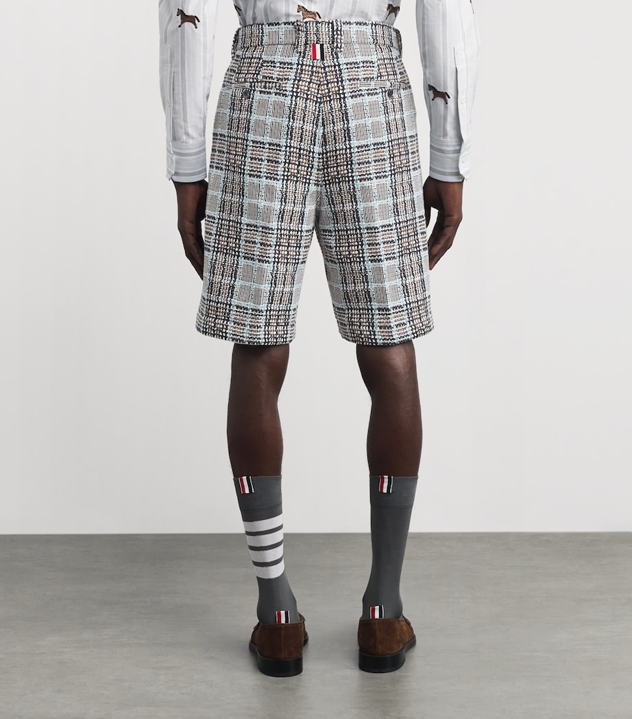 Plaid Straight Chino Shorts LIGHT BLUE Image 4