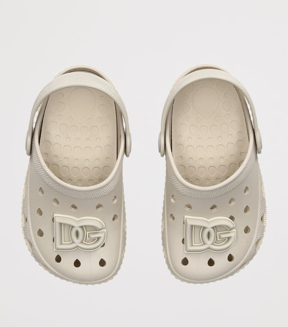 Dolce&Gabbana Kids Logo Clogs Beige Image 4