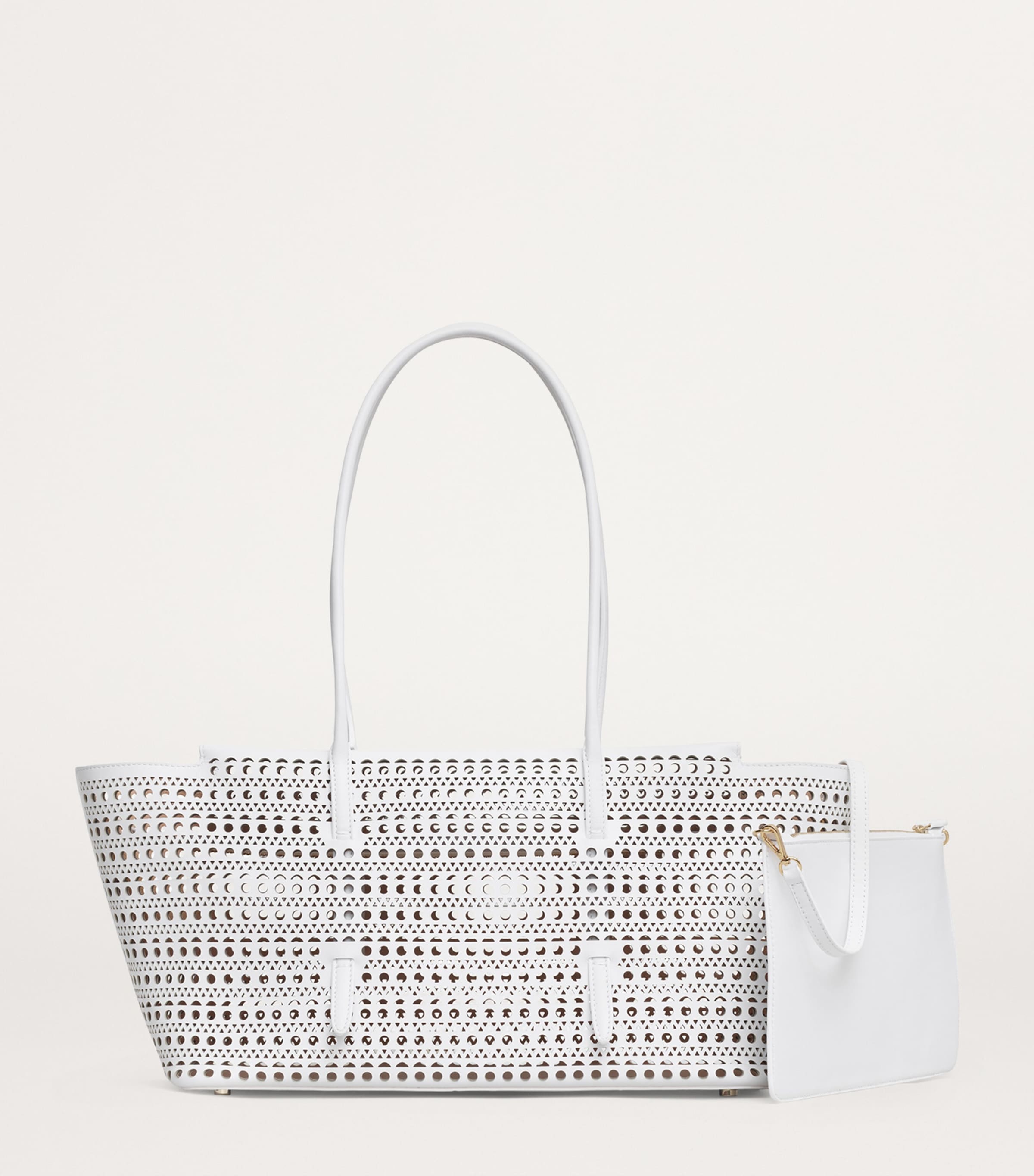 Leather Neo Mina 32 Shoulder Bag BLANC OPTIQUE Image 2