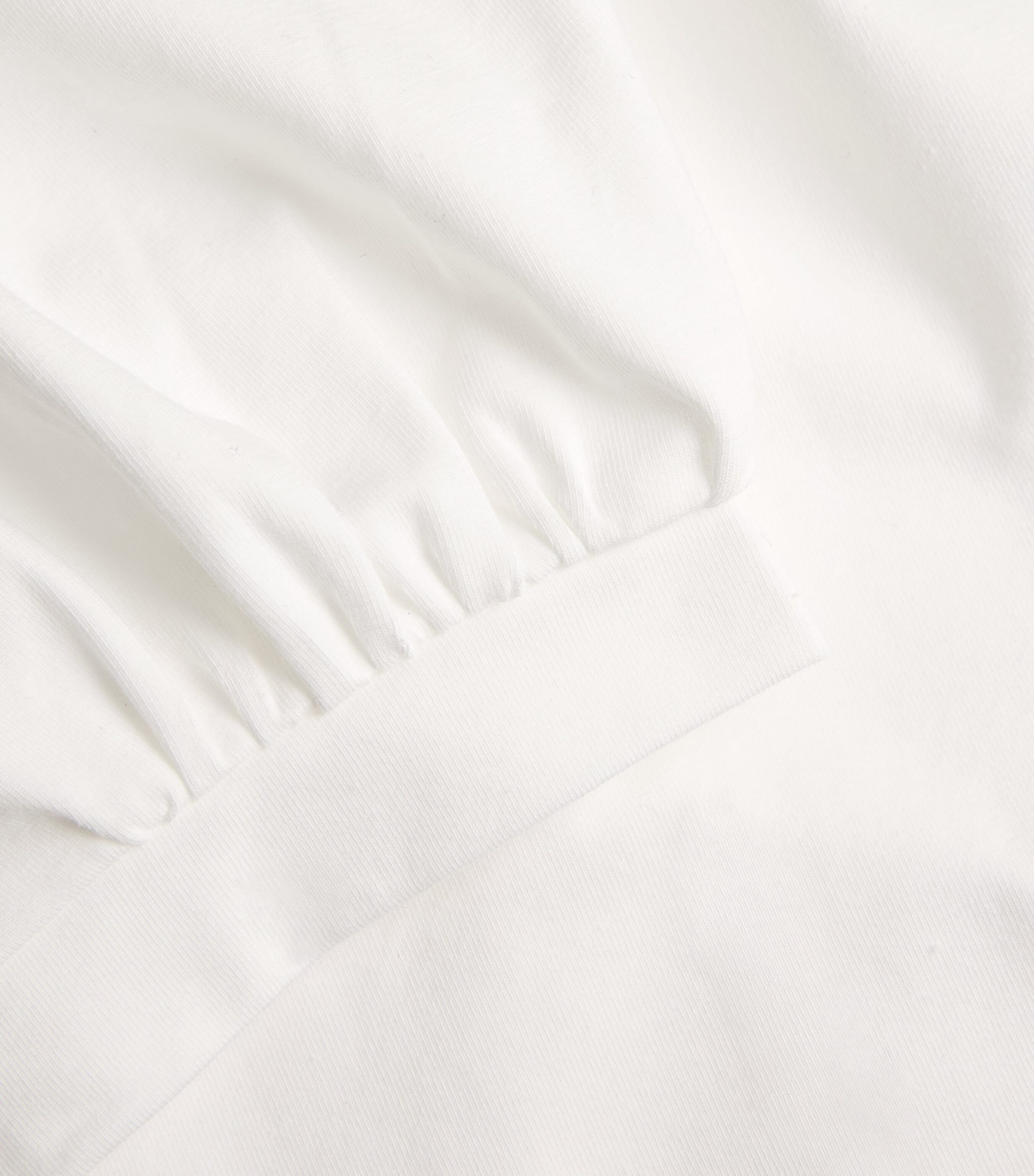 ME+EM Womens Stretch-Cotton Pouf-Sleeve T-Shirt Soft White Image 6