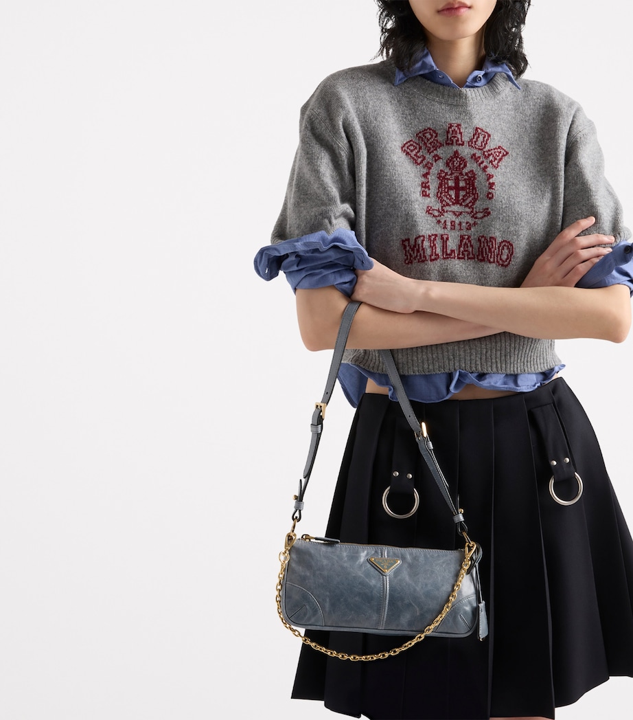 Wool Pleated Mini Skirt F0008 Image 3