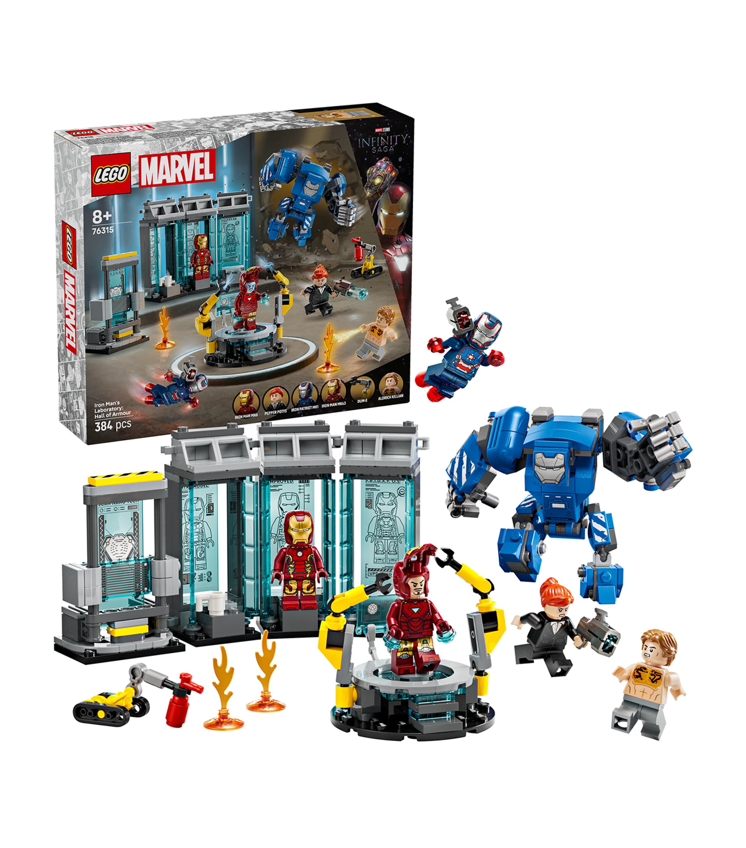 Lego Marvel Iron Man's Laboratory: Hall of Armour Set 76315 Image 2