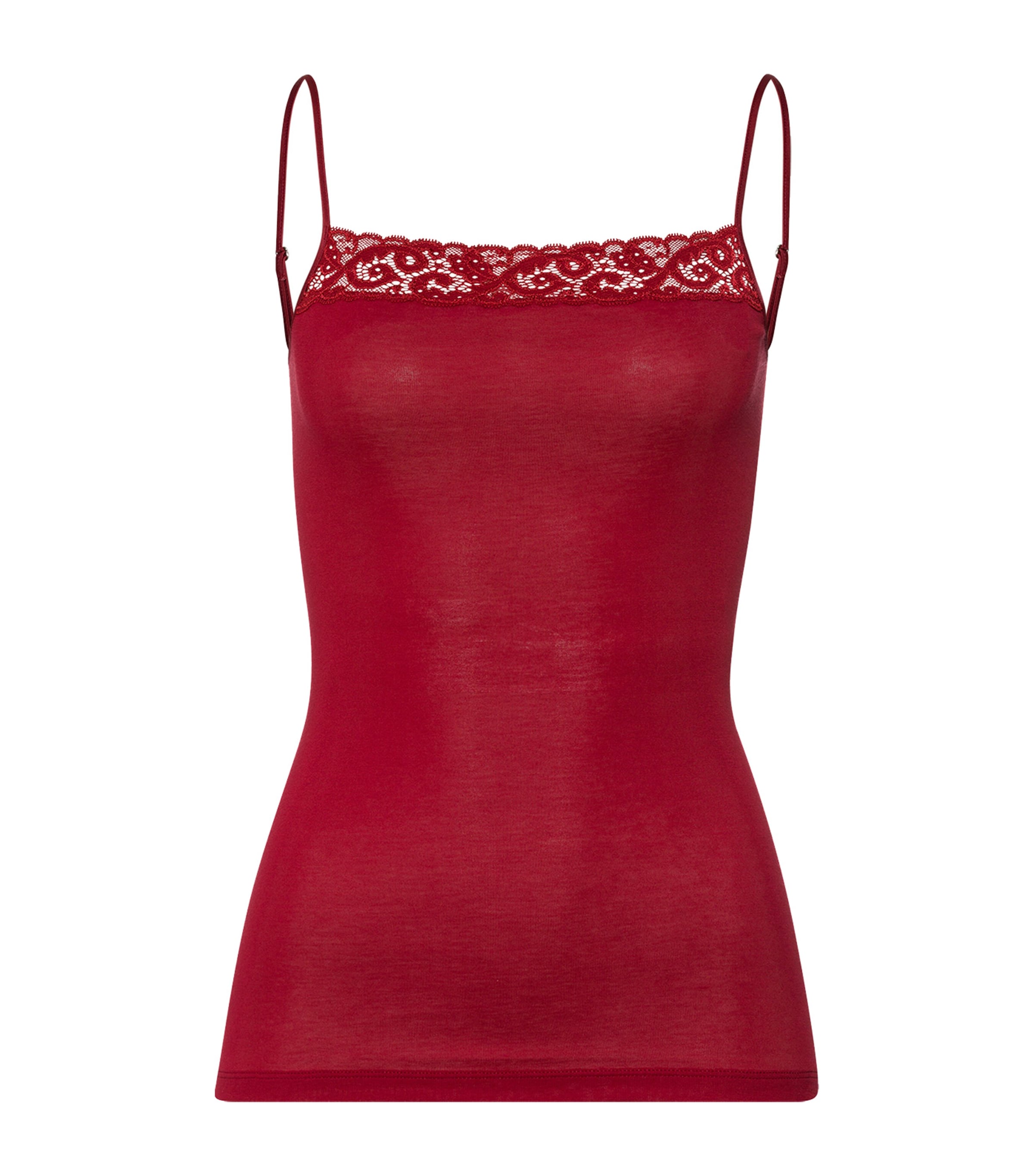 Hanro Mercerised Cotton Moments Camisole In Red
