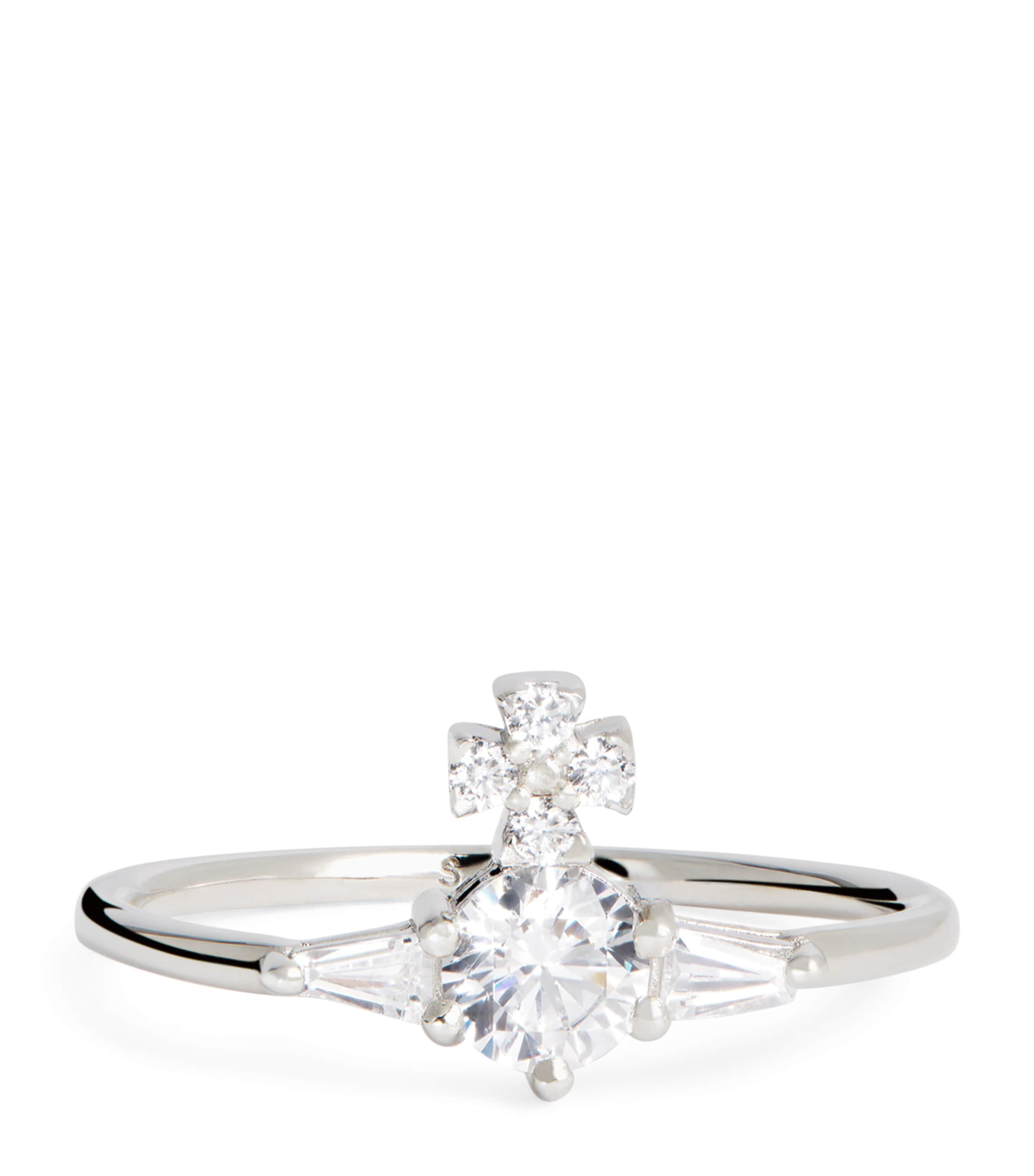Vivienne Westwood Sterling Silver Ofelia Ring In Silver
