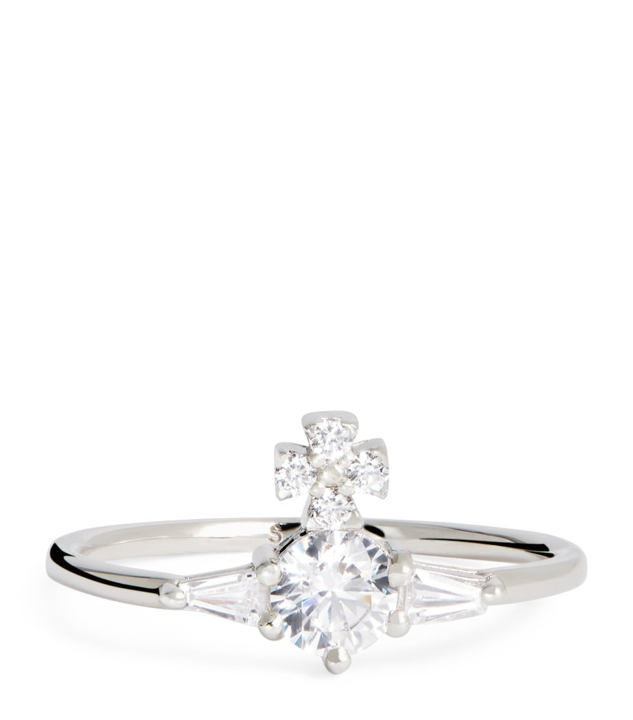 Sterling Silver Ofelia Ring P102 PLTNM/WHT Image 1