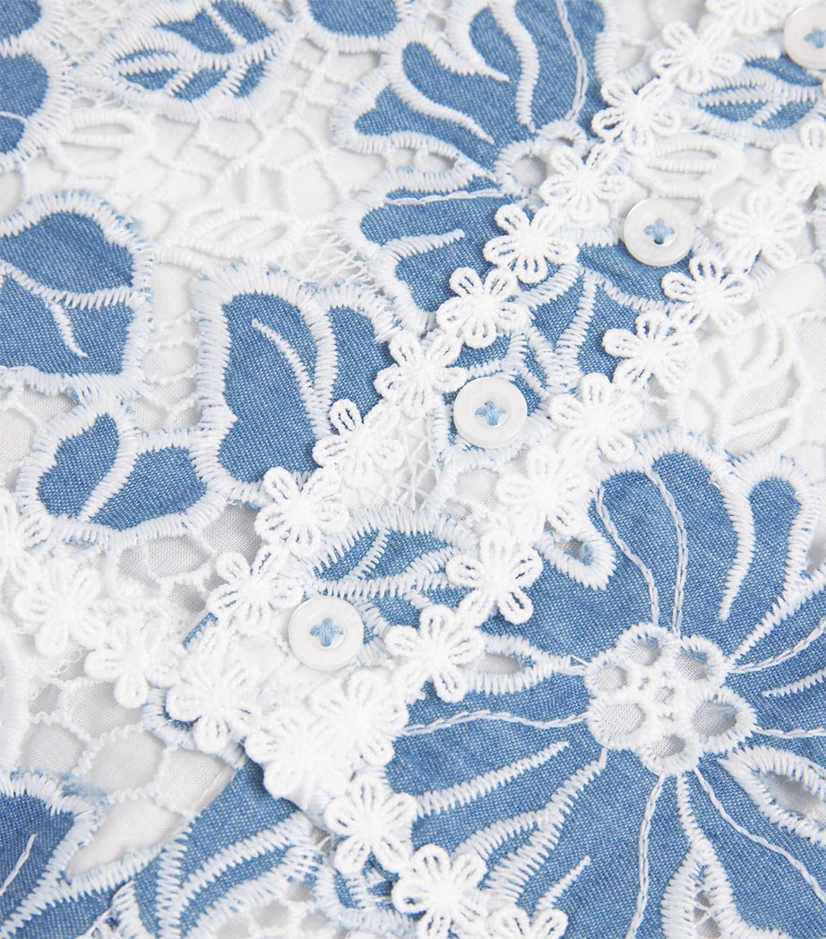 Lace-Denim Lori Playsuit (3-16 Years) BLUE Image 3