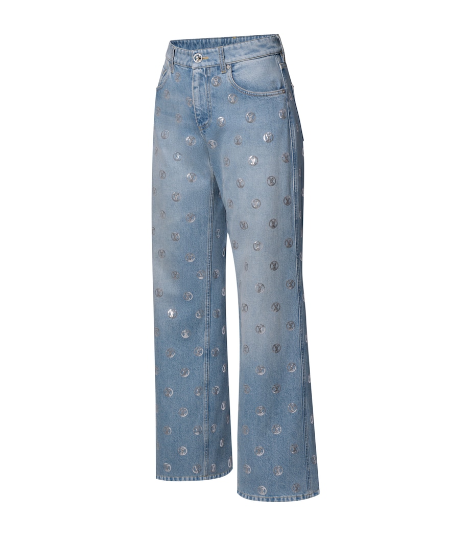 Signature Sequin Bootcut Jeans BLUE Image 2
