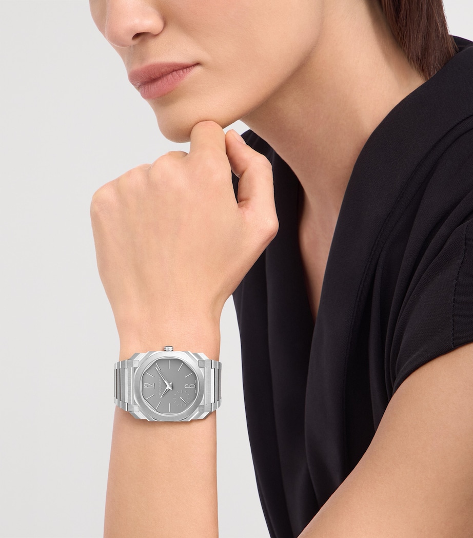 Bvlgari Titanium Octo Finissimo Automatic Watch 37mm Grey Image 7