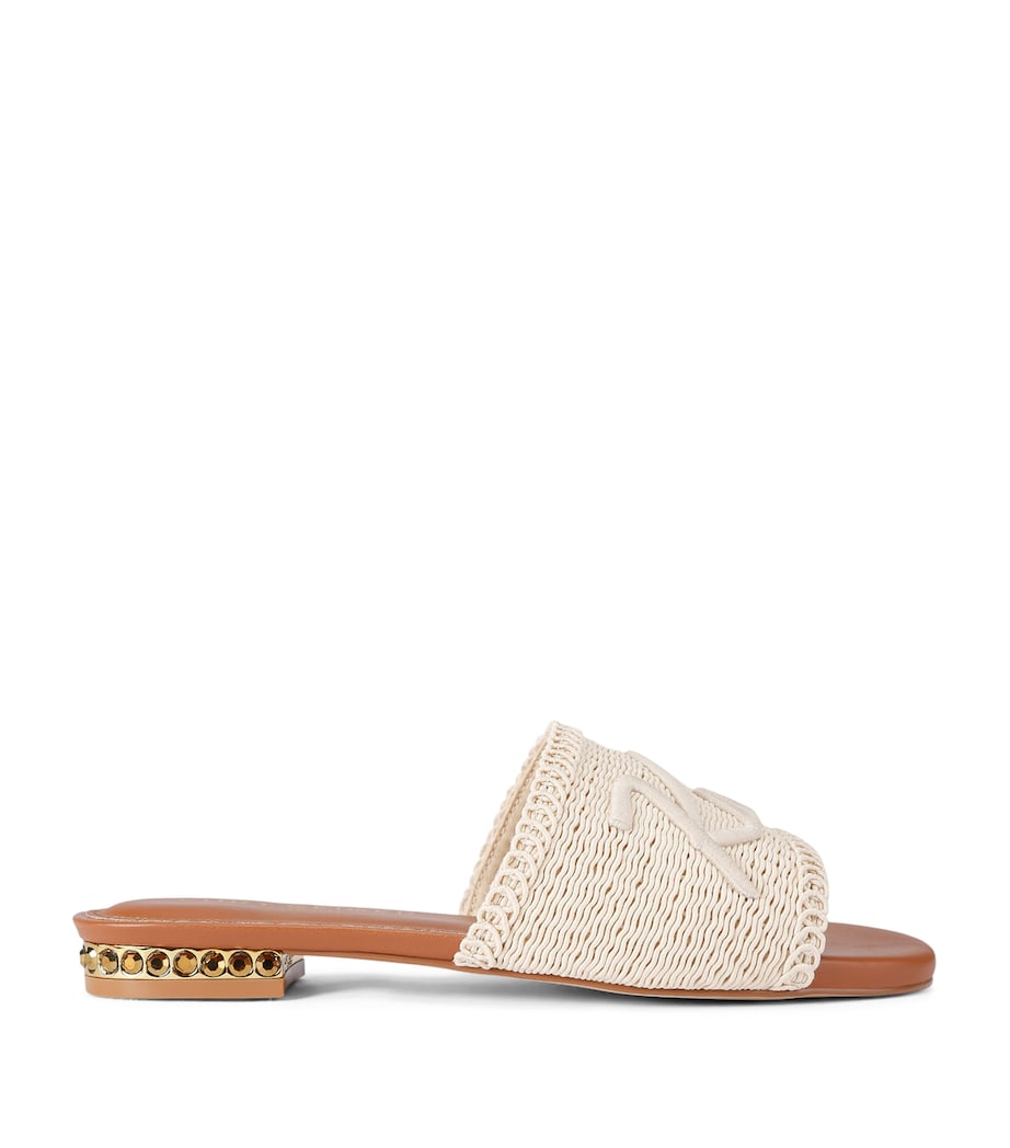 Kurt Geiger London Woven Logo Sandals Beige Image 1