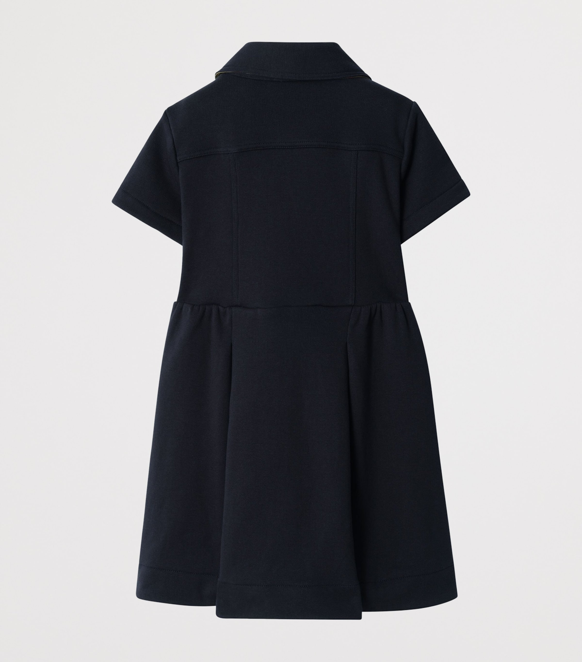 Cotton Trench Dress (3-12 Years) NAVY BLACK Image 2