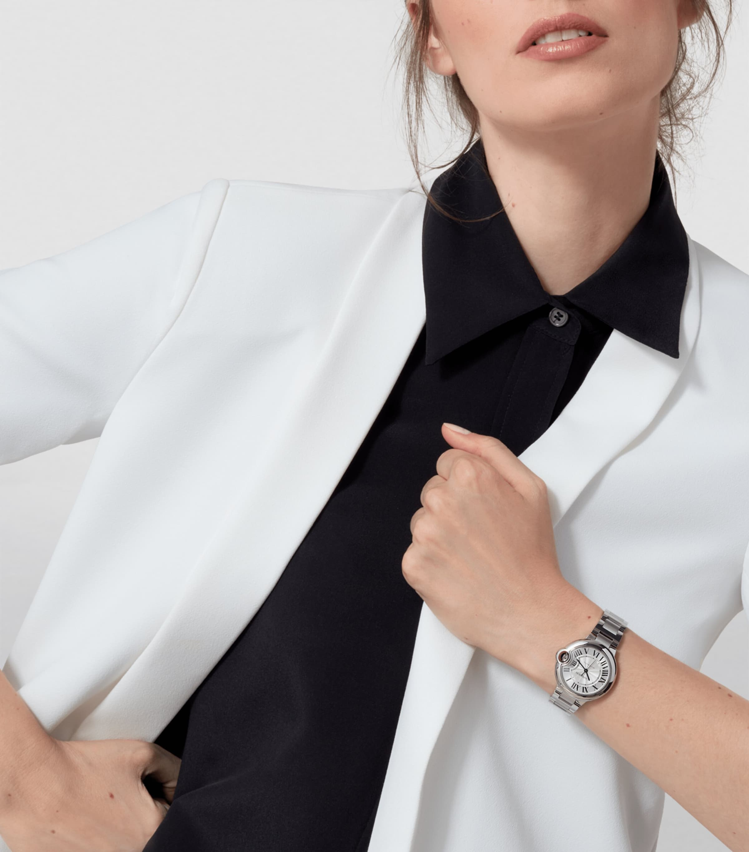 Stainless Steel Ballon Bleu de Cartier Watch 33mm MULTI Image 4