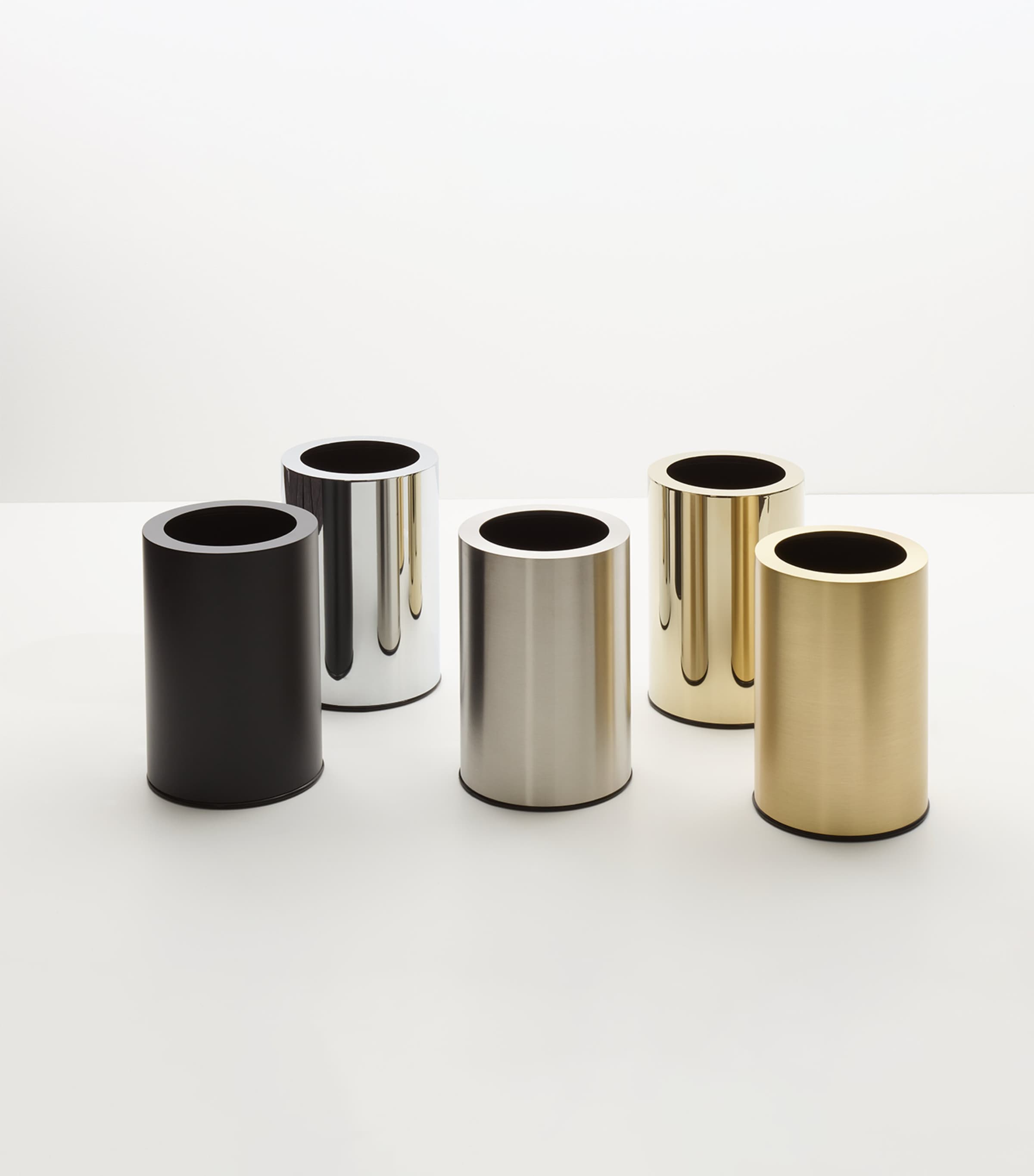 Stainless Steel Round Bathroom Bin CHROME Image 3