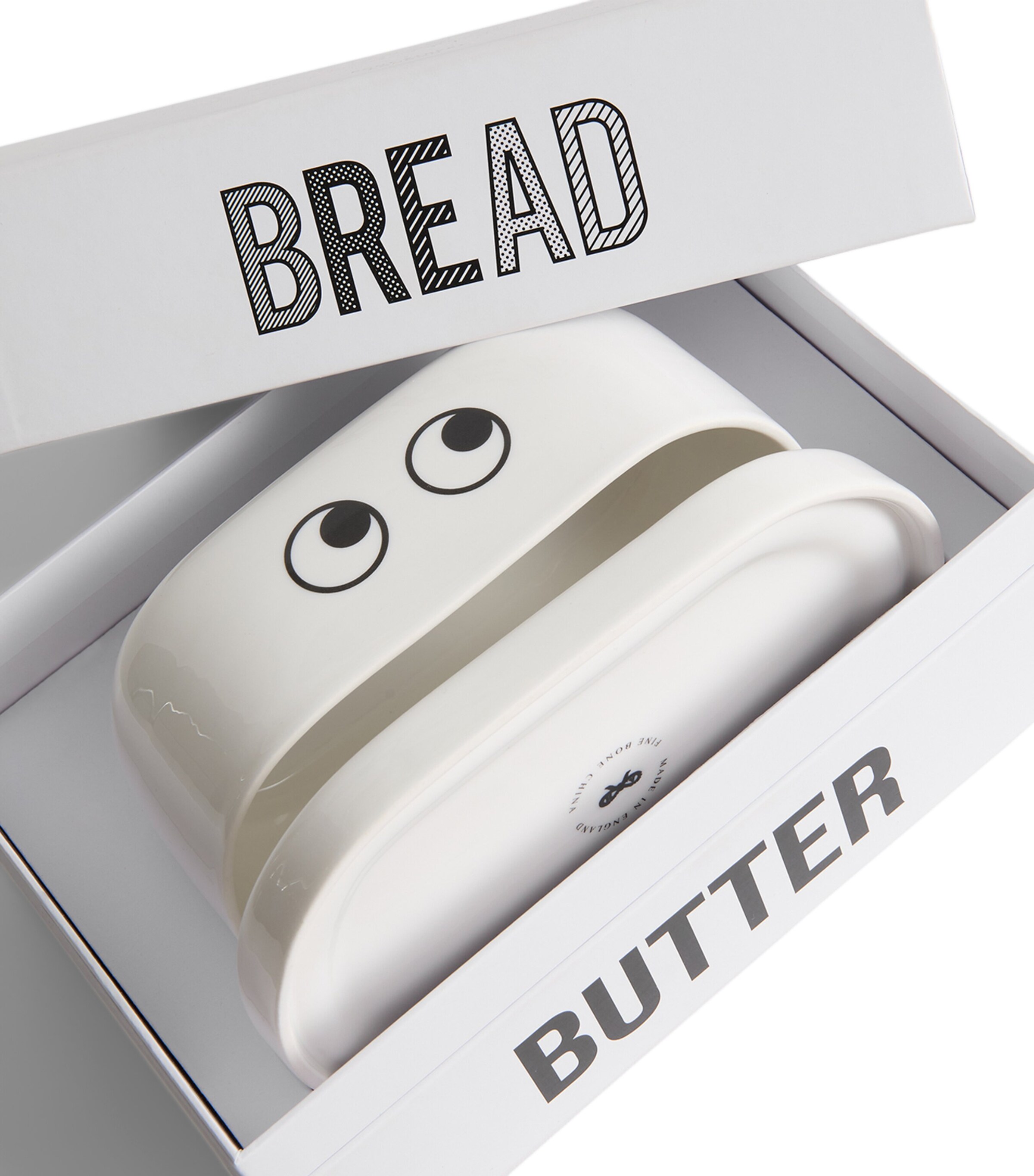 Anya Hindmarch Bone China Butter Dish White Image 2
