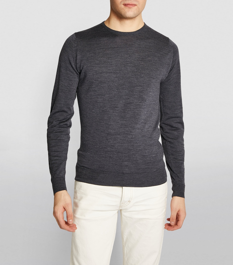 Merino Wool Lundy Sweater CHARCOAL Image 3