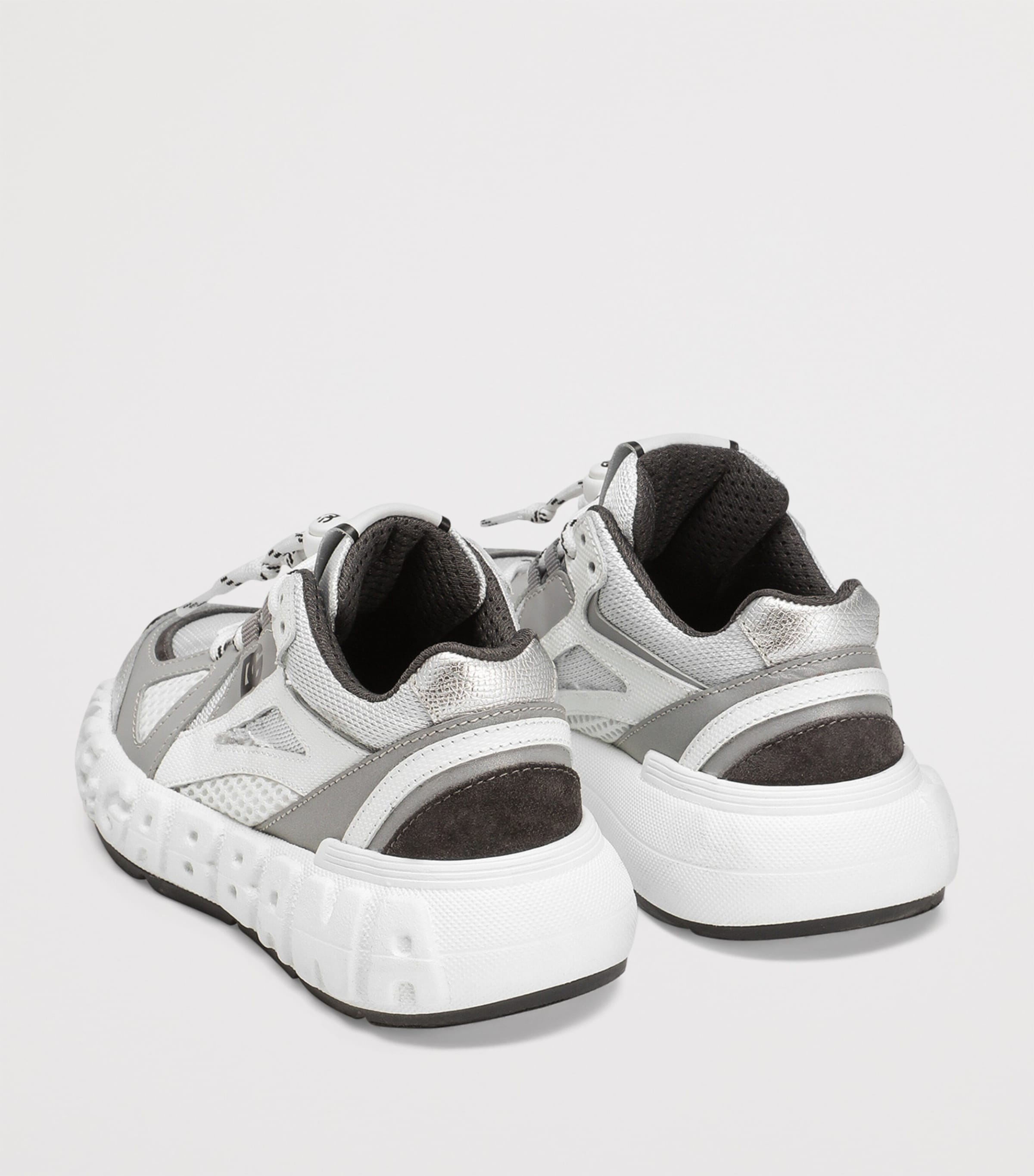 Mesh Drawstring Sneakers 8B849-GREY/WHIT Image 4