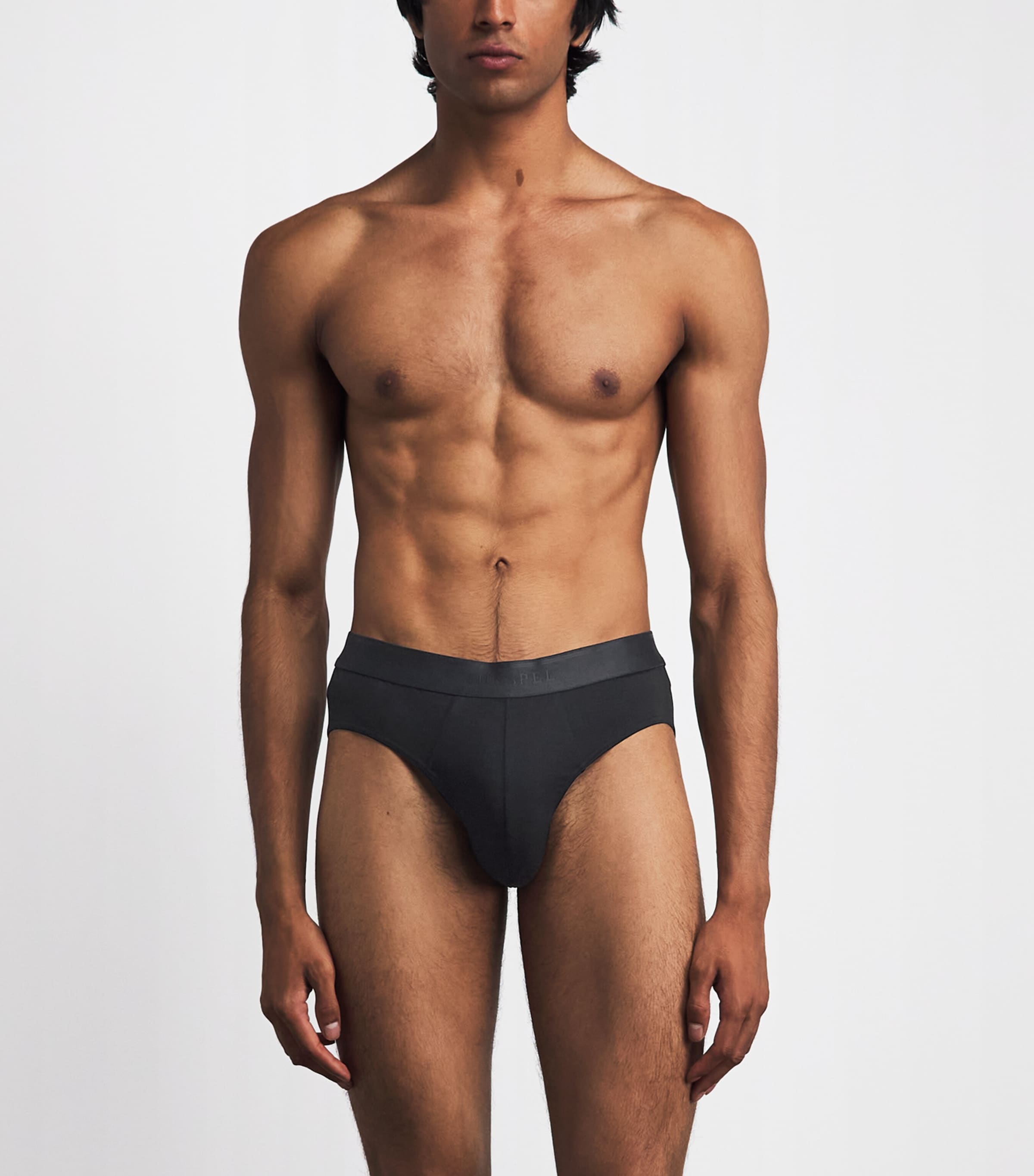 Sunspel Mens Stretch-Cotton Briefs Bkaa Black Image 2