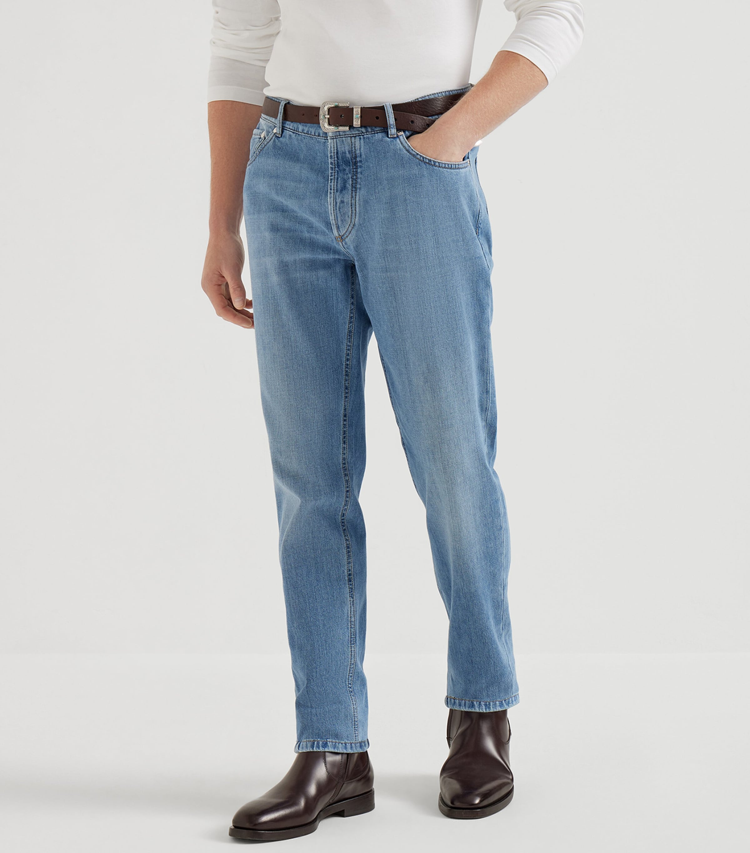 Brunello Cucinelli Traditional Straight-Fit Jeans | Harrods UK
