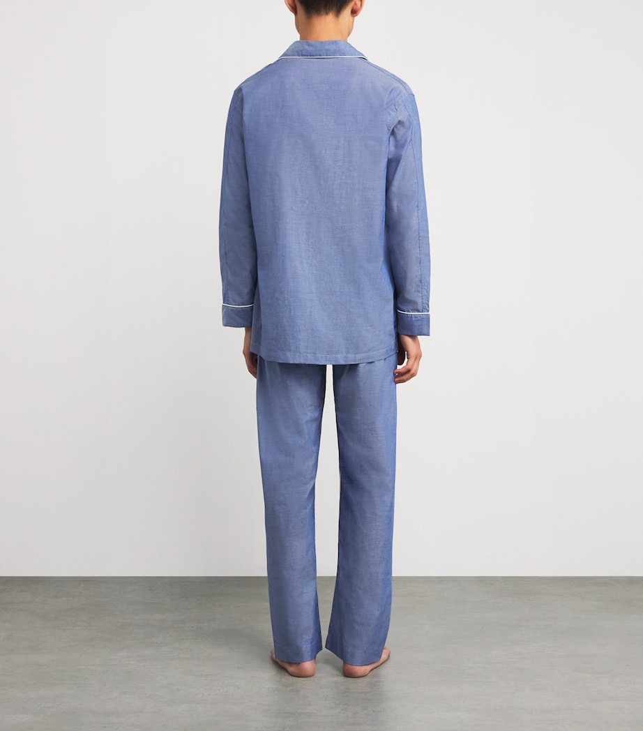 Amalfi Classic Fit Pyjama Set 001 DENIM BLUE Image 3