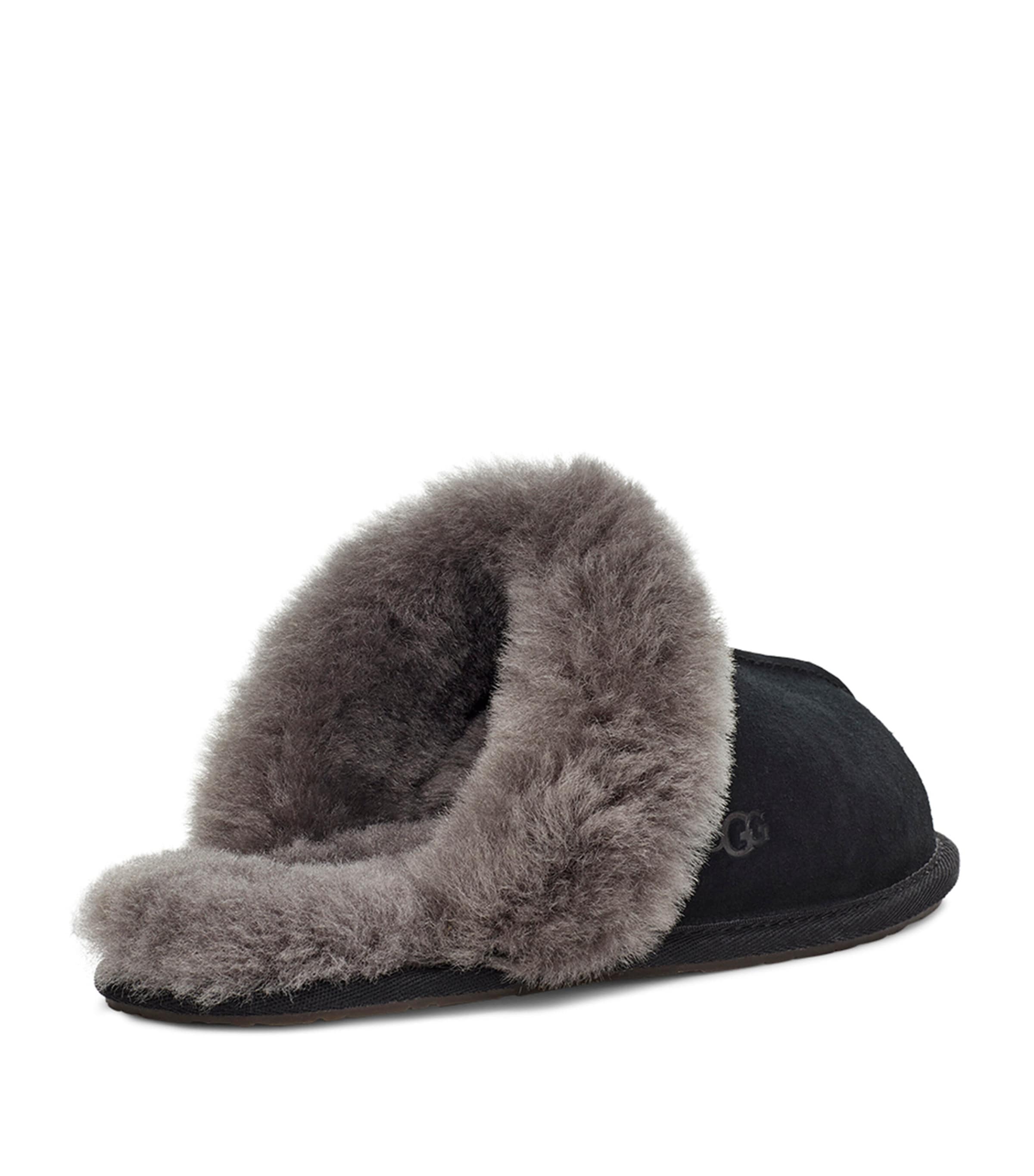 Suede Scuffette II Slippers BLK/GREY Image 5