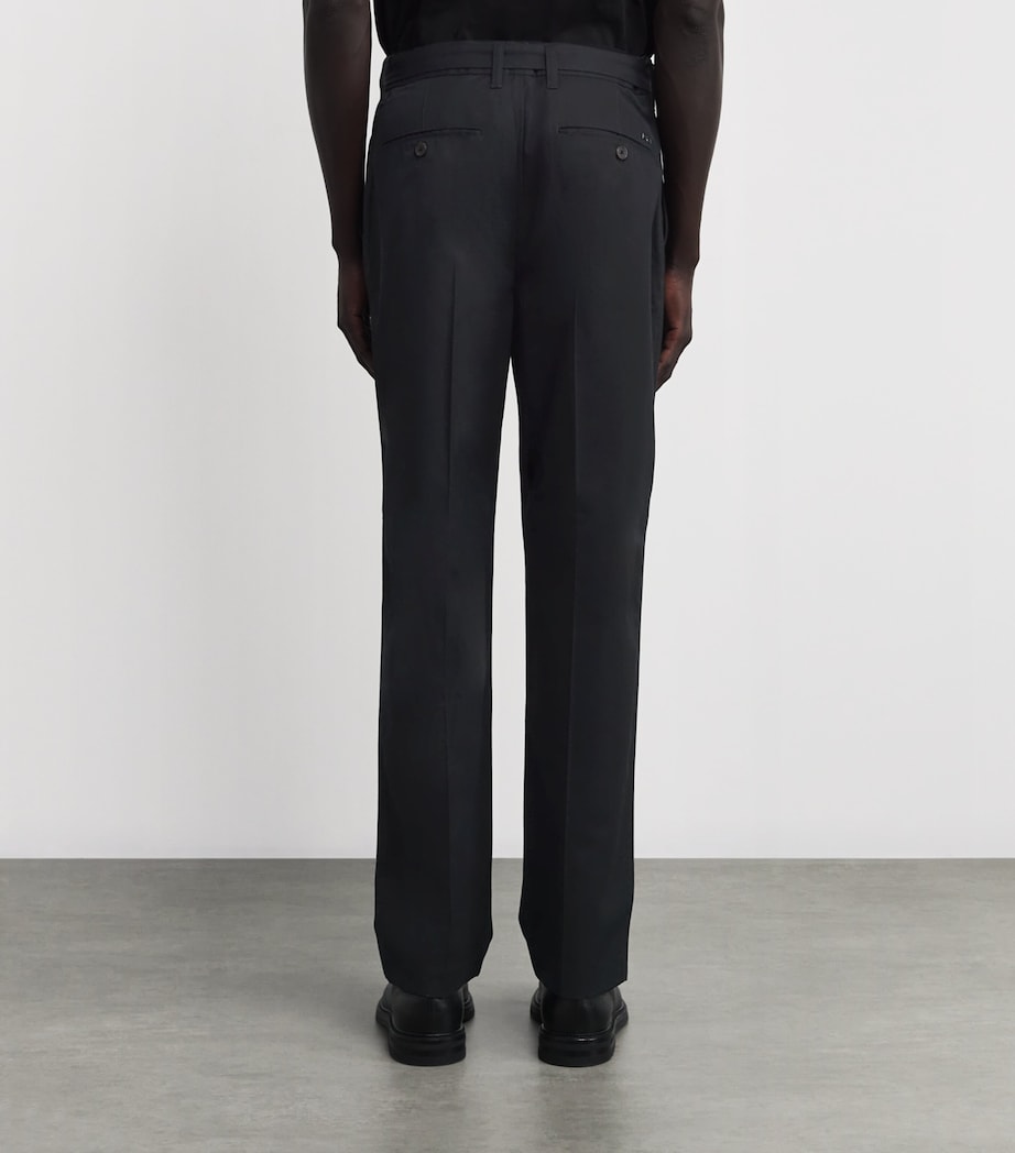 Cotton-Silk Belted Trousers UC001 Image 4