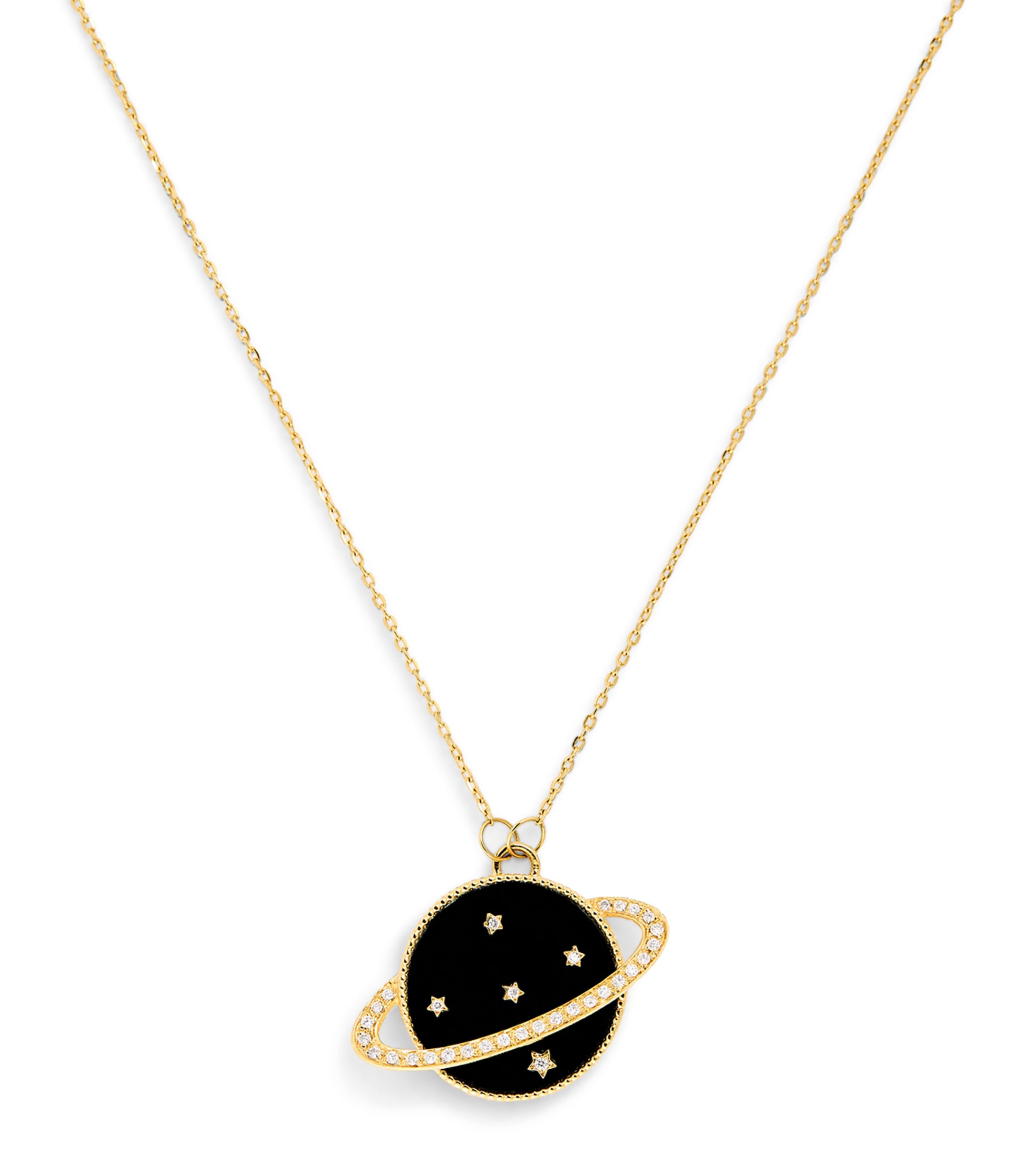 L'ATELIER NAWBAR Yellow Gold, Diamond and Onyx Cosmic Love Necklace | Fine Jewellery | Fine Necklaces | Chain Necklaces | Jewellery Watches Exclusives | Designers | L'Atelier Nawbar
