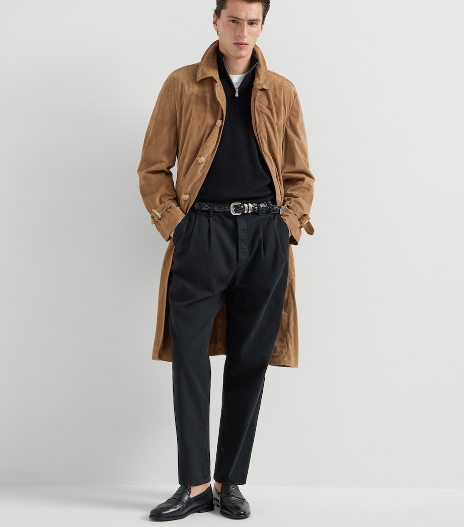 Brunello Cucinelli Mens Cashmere Quarter-Zip Sweater Image 3