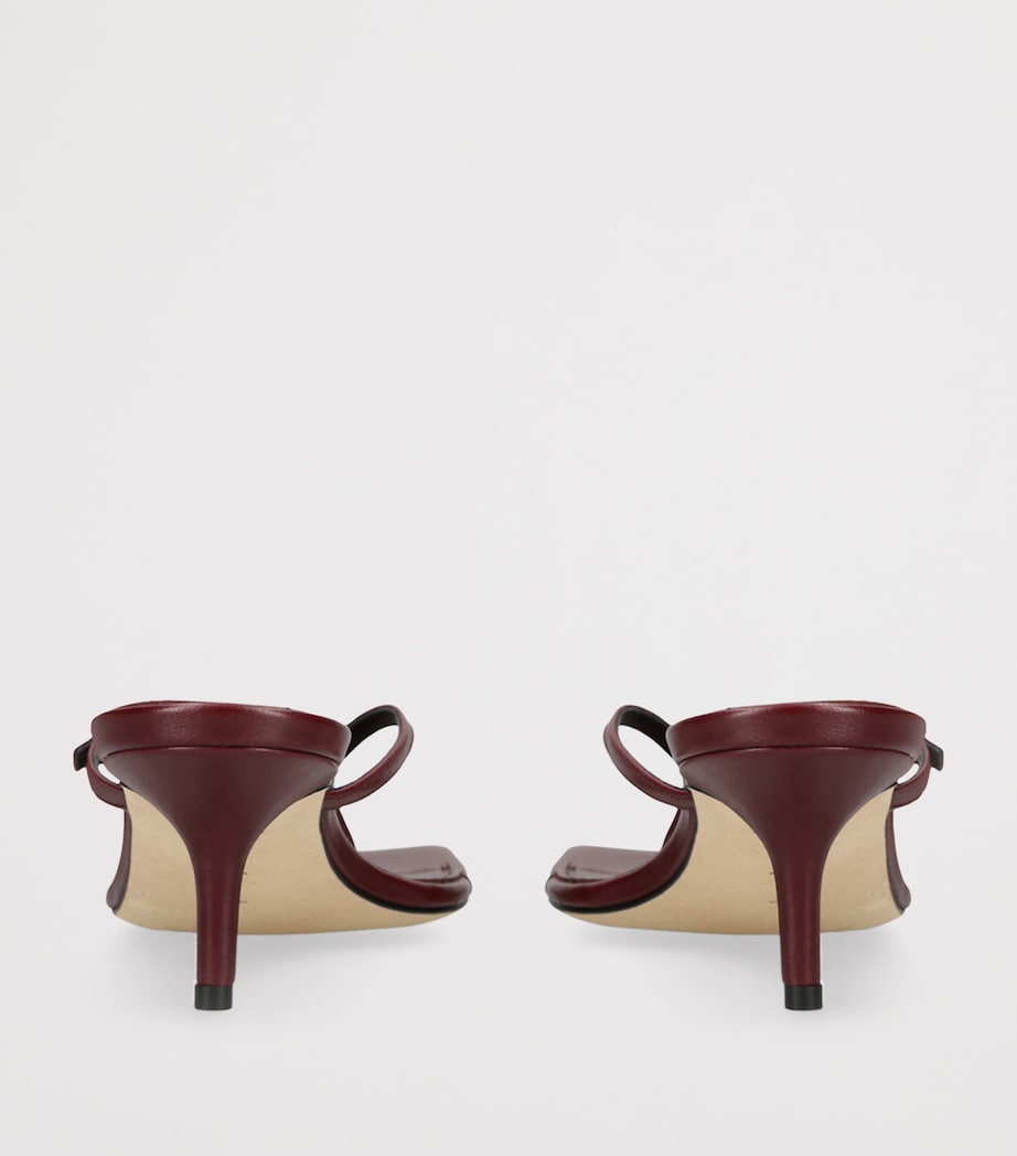 Leather Leigh Heeled Sandals 55 WINE Image 2