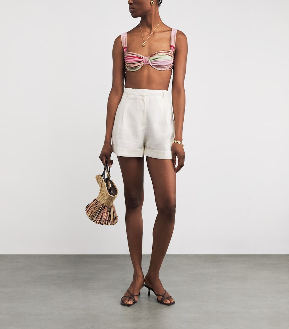 Linen Hardy Shorts WHITE Image 2