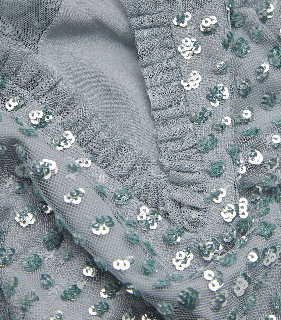 Sequinned Maxi Dress THISTLE BLUE Image 5