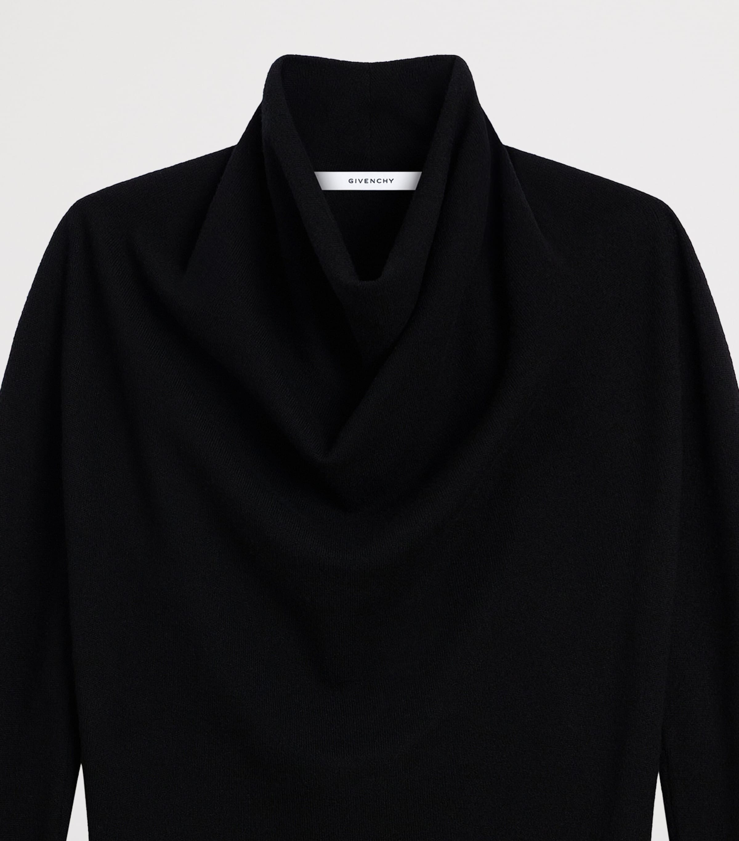 Givenchy Womens Wool Draped Sweater Image 7