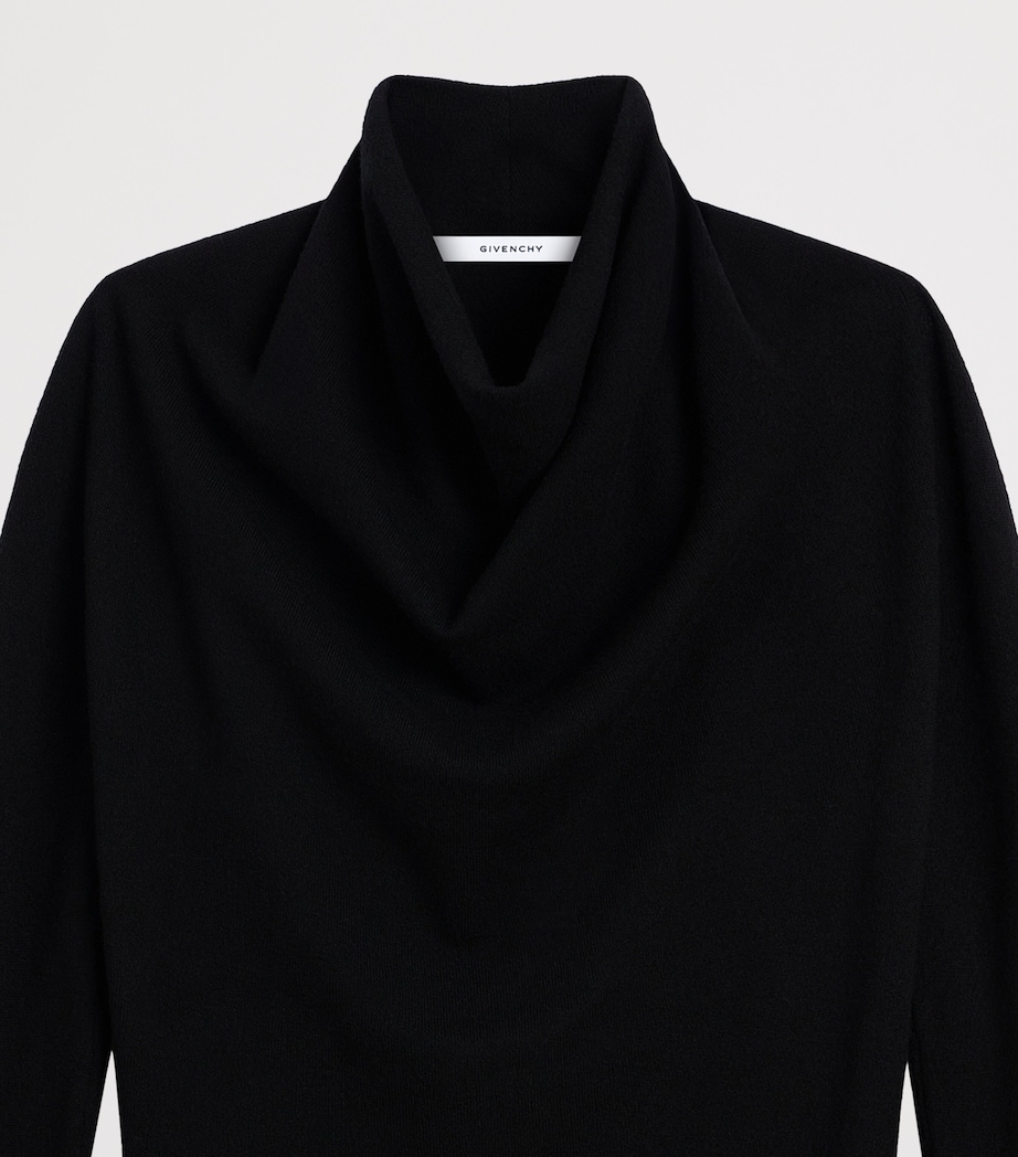 Givenchy Womens Wool Draped Sweater Image 7