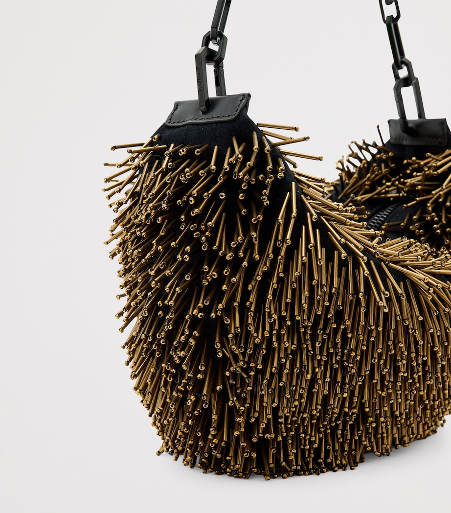 Embellished Madea Shoulder Bag WARM BRASS/BLACK Image 6