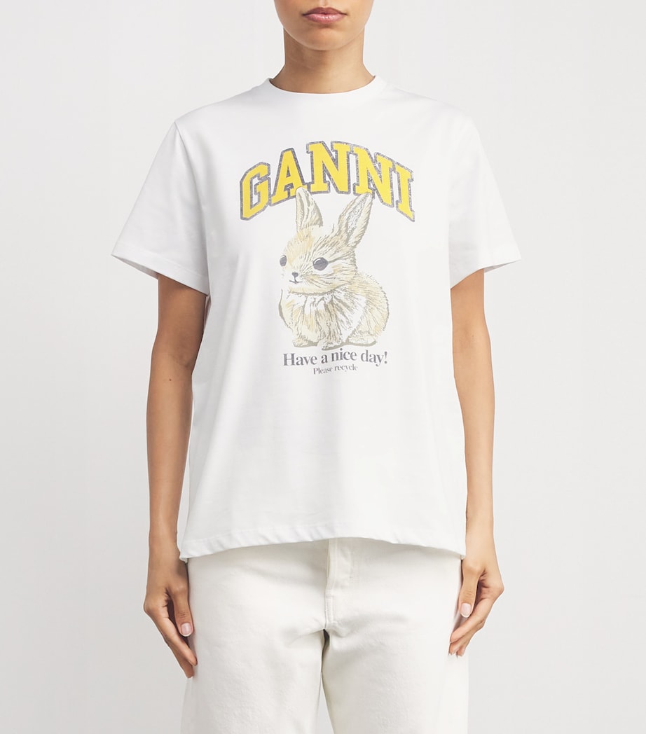 Organic Cotton Bunny T-Shirt 151 BRIGHT WHITE Image 3