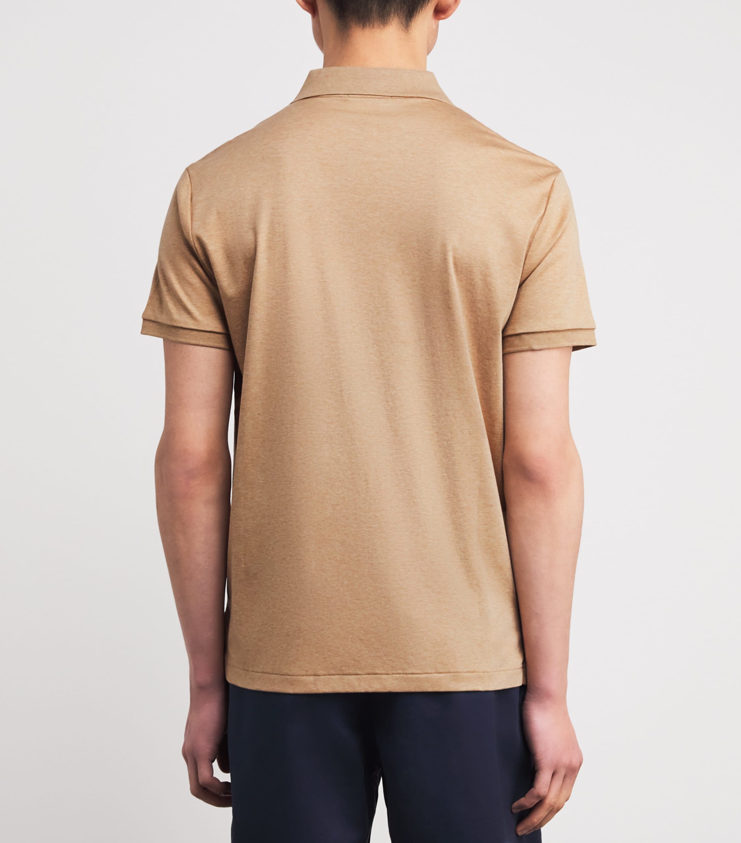Polo Ralph Lauren Mens Pima Cotton Polo Shirt Camel Image 4