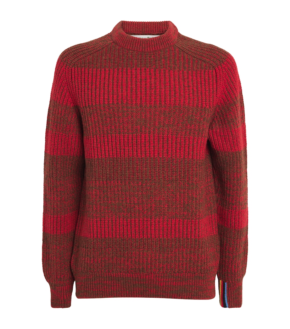 x Paul Smith Wool Saddle Sweater ROSETTE RED Image 1