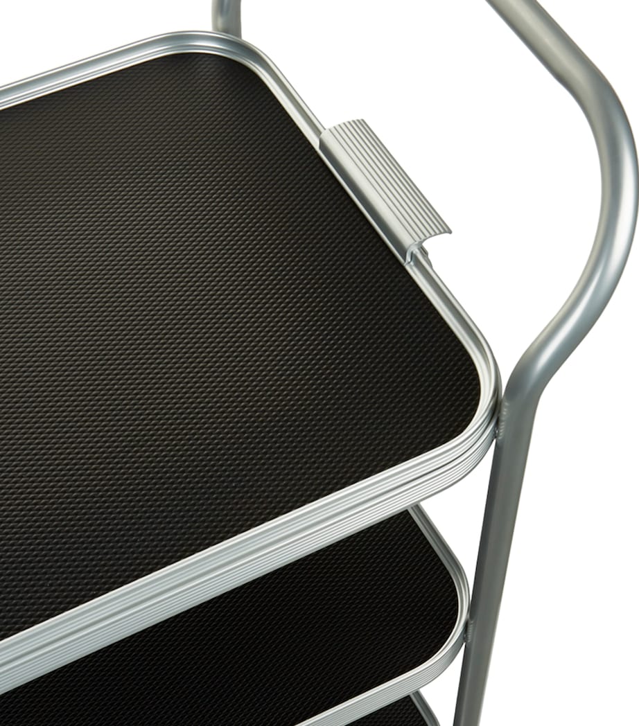 Three-Tier Serving Trolley SILVER WITH BLACK Image 2
