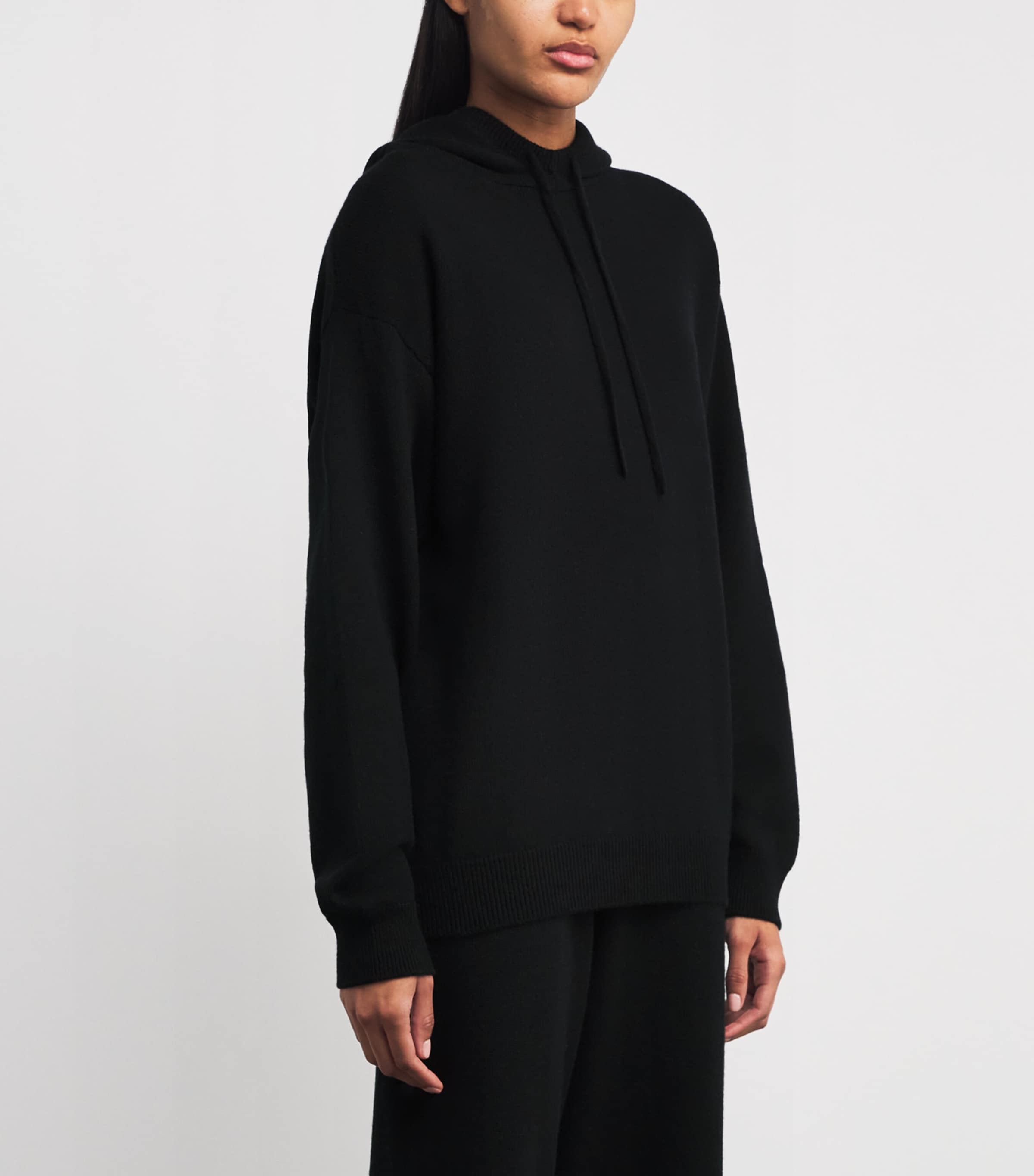 Cashmere Hoodie BLACK Image 3